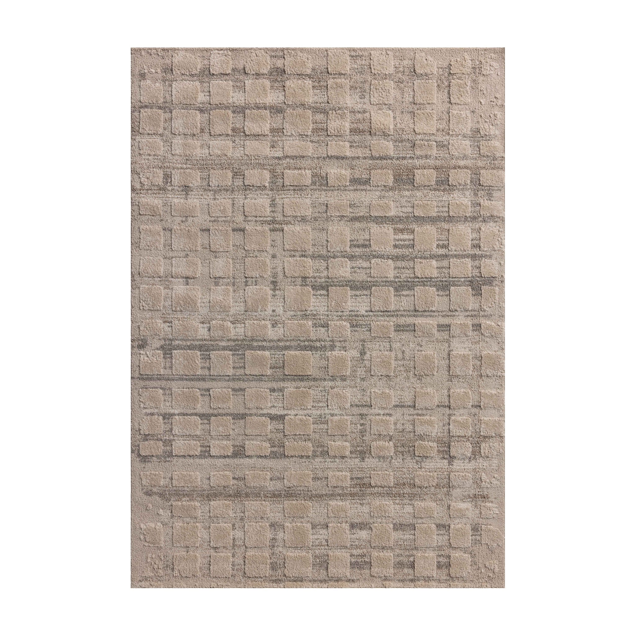 Amber Lewis x Loloi Monty Pebble / Beige Rug RUGS - synthetic Loloi 18" x 18"