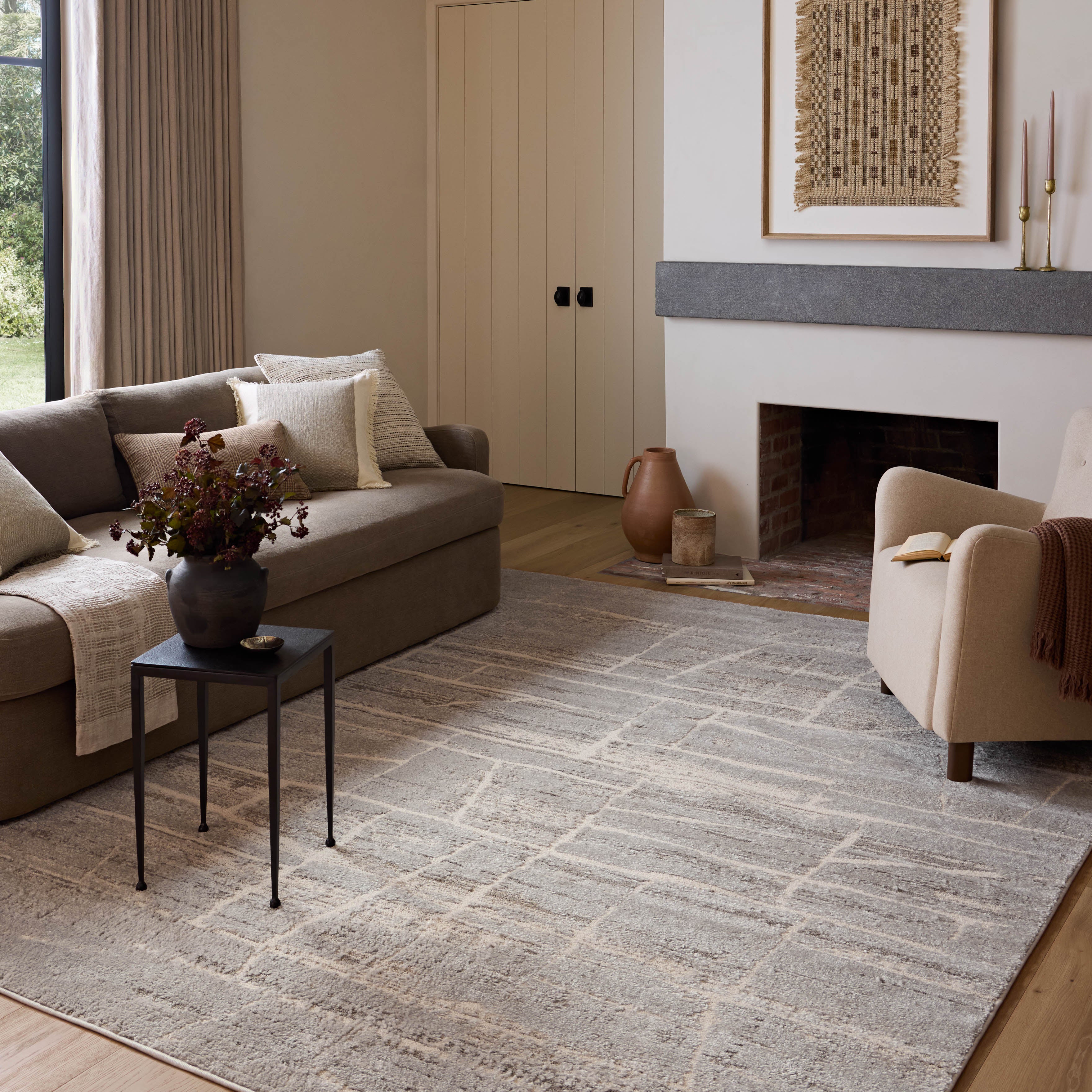 Amber Lewis x Loloi Monty Natural / Mist RUGS - patterned Loloi