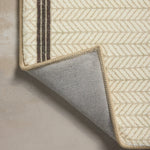 Chris Loves Julia x Loloi Marvin Ivory / Charcoal Bath Mat - Rug & Weave
