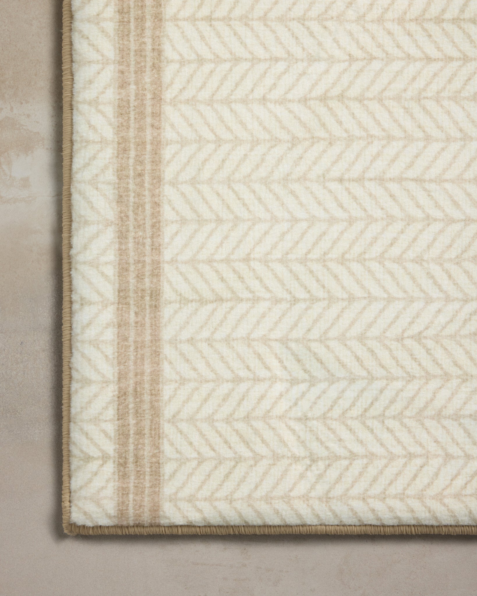 Chris Loves Julia x Loloi Marvin Ivory / Neutral Bath Mat - Rug & Weave