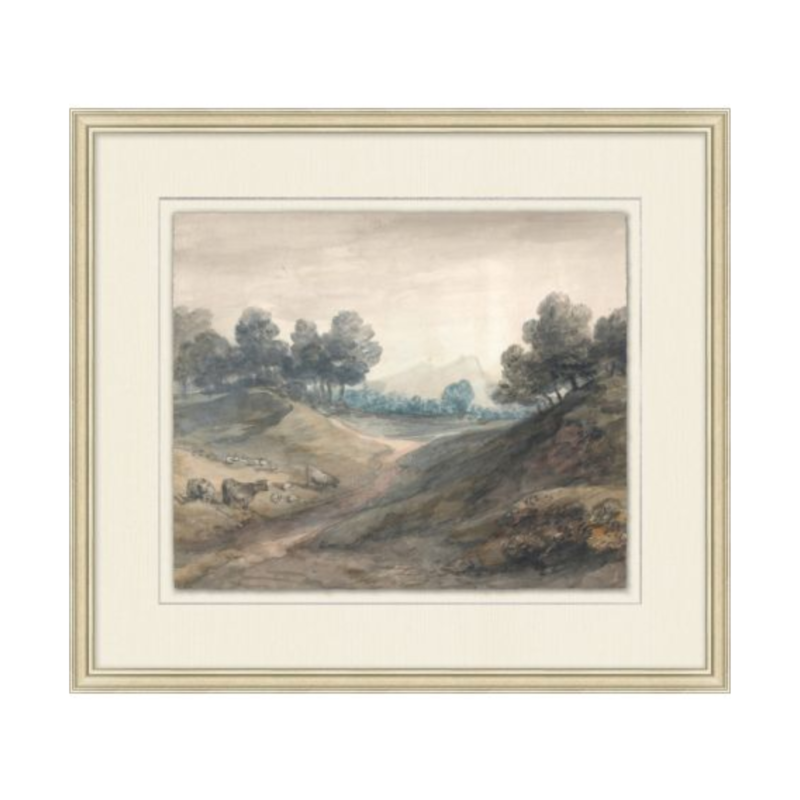 CUSTOM: "Traditional Landscape IV" Framed Art Print 34" x 30"