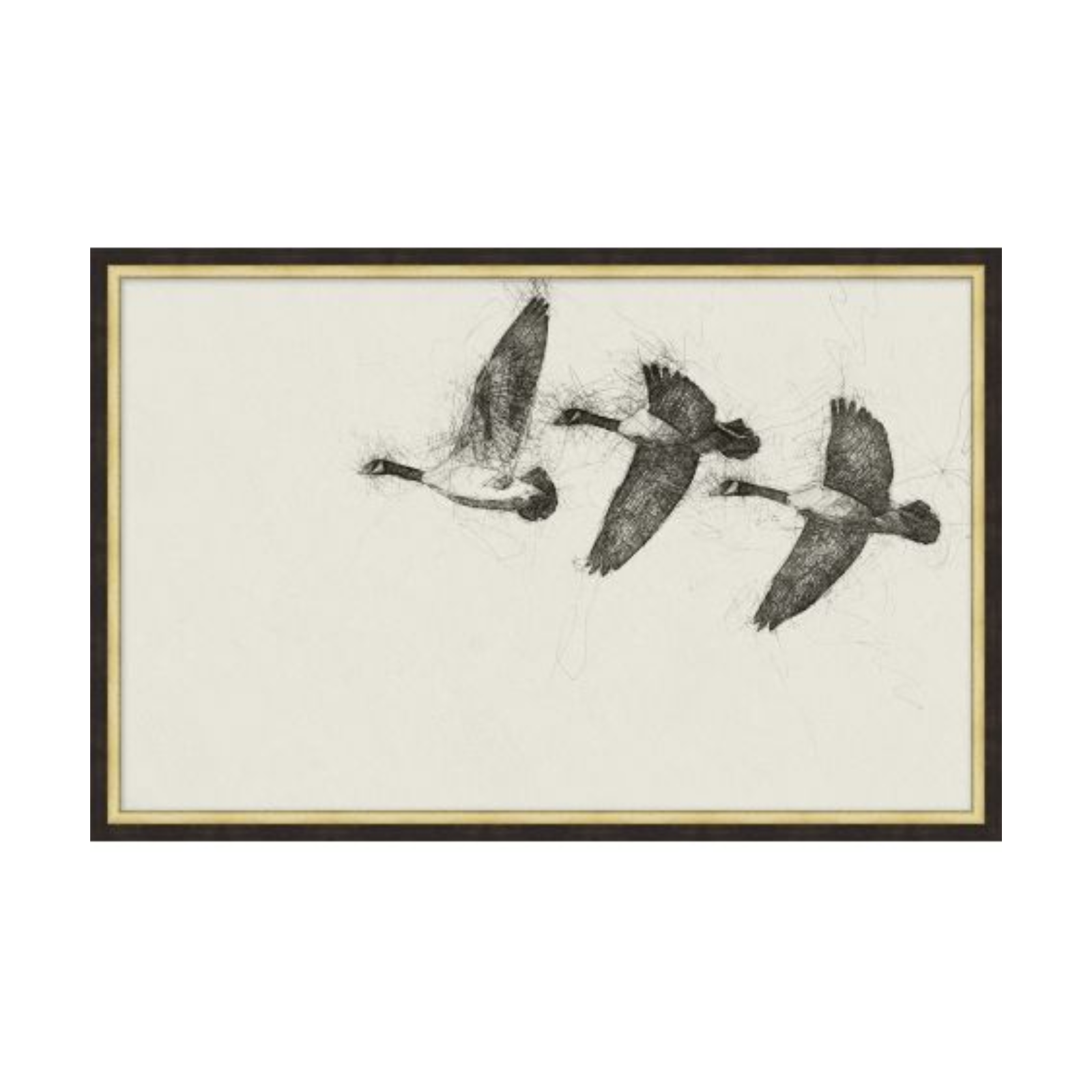"Migrating Geese I" Framed Art Print