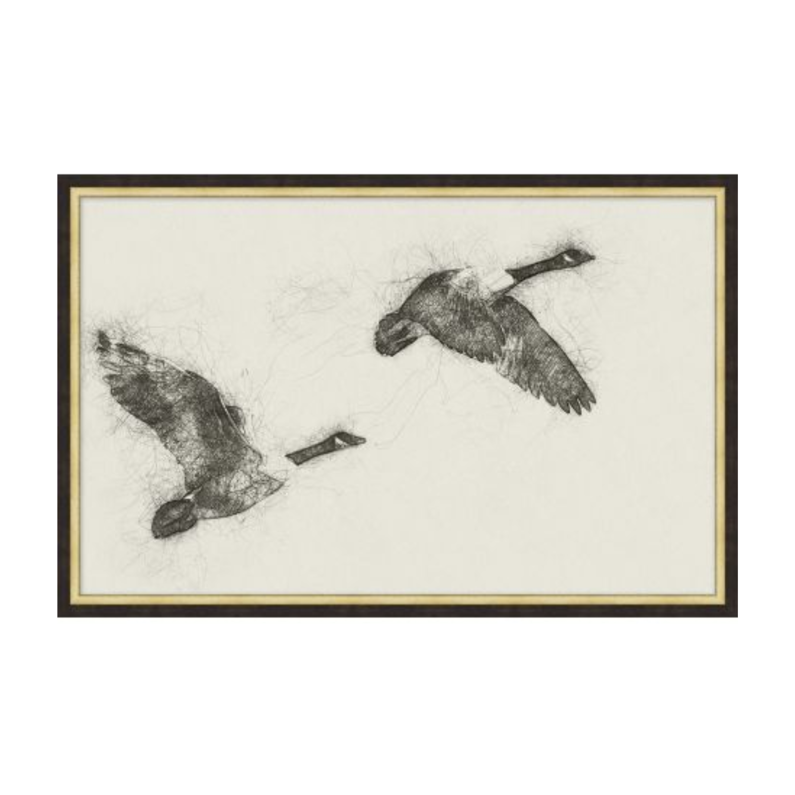"Migrating Geese II" Framed Art Print