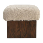Soren Ottoman FURNITURE - ottoman Moe's Furniture Faux Shearling