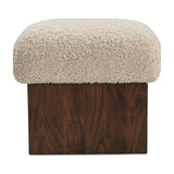 Soren Ottoman FURNITURE - ottoman Moe's Furniture Faux Shearling
