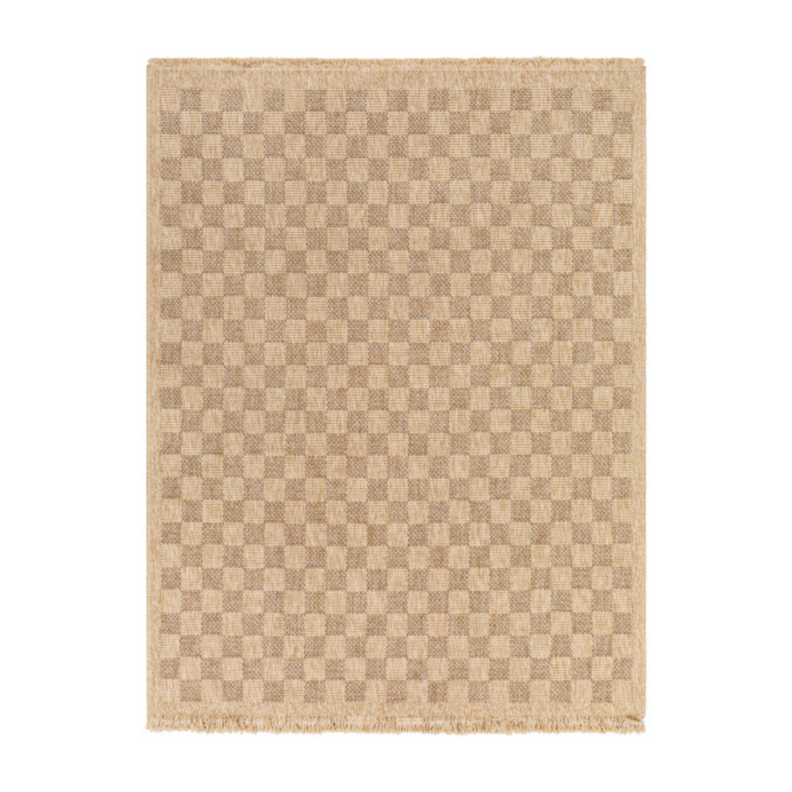 Mitchell Natural Checkered Outdoor Rug 0-patterned rugs Surya