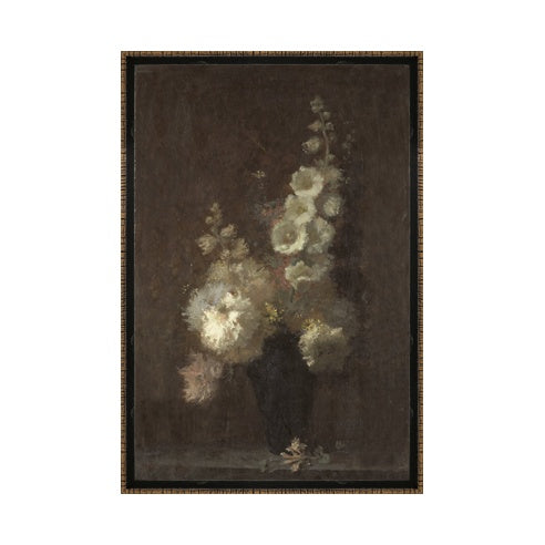 "Blooming Stillness" Framed Linen Art Print