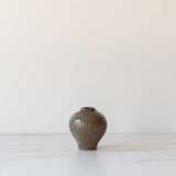 Round Brown Porcelain Vase