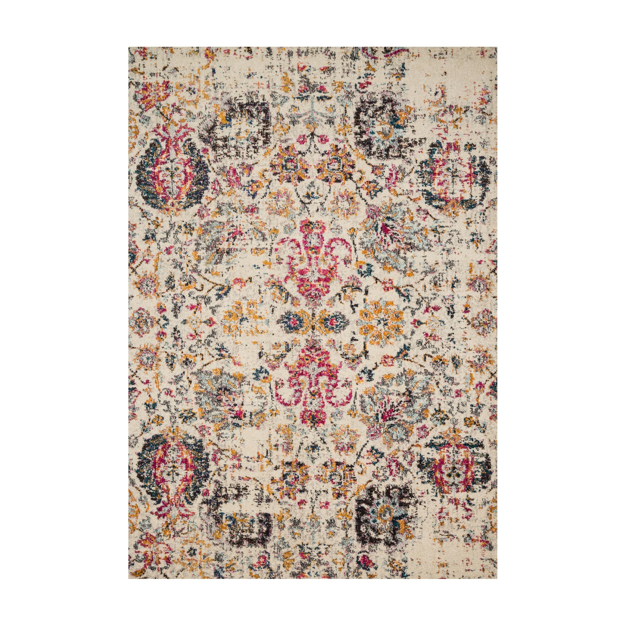 Loloi Nadia Ivory / Multi Rug RUGS - synthetic Loloi 18" x 18"