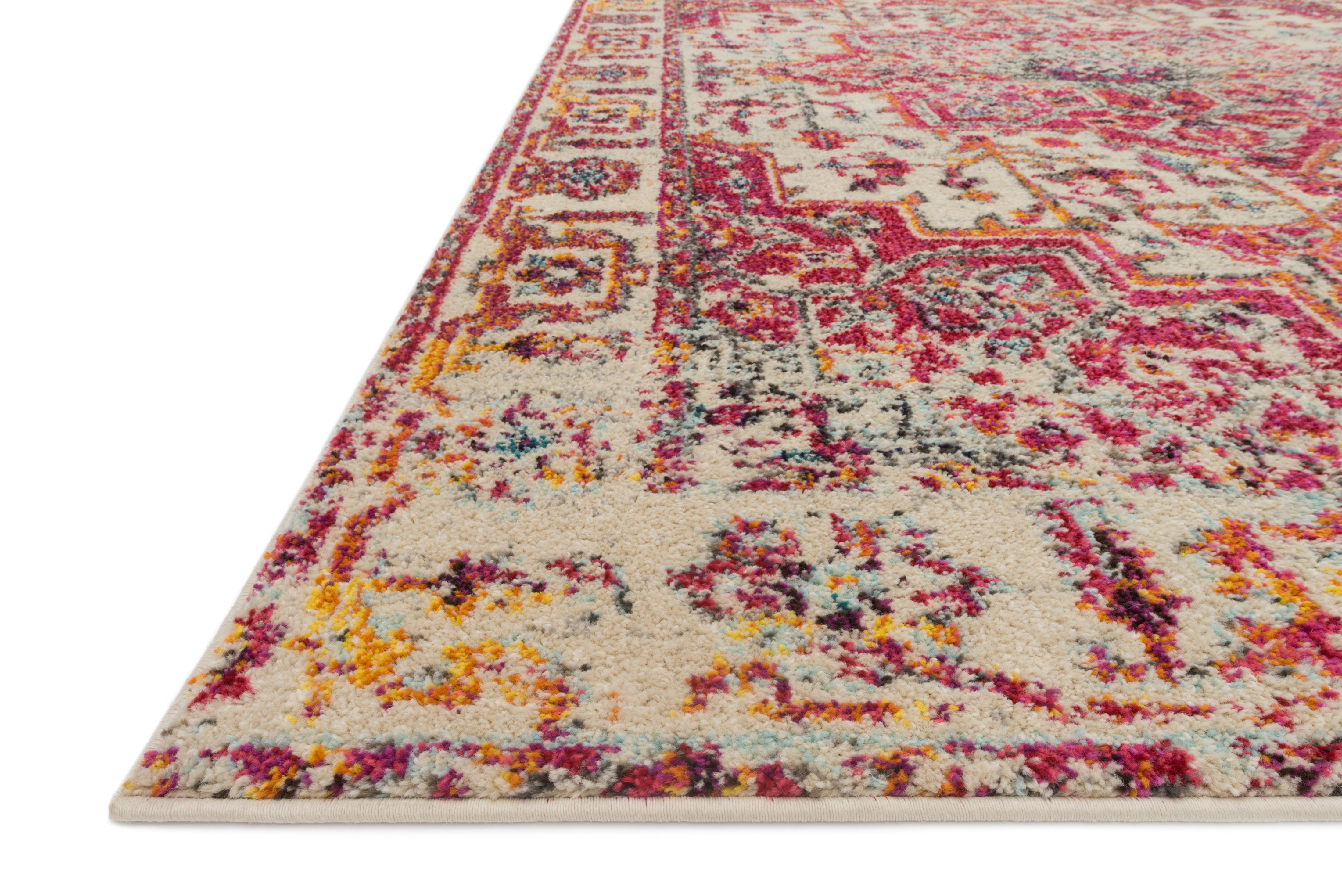 Loloi Nadia Ivory / Pink Rug RUGS - synthetic Loloi