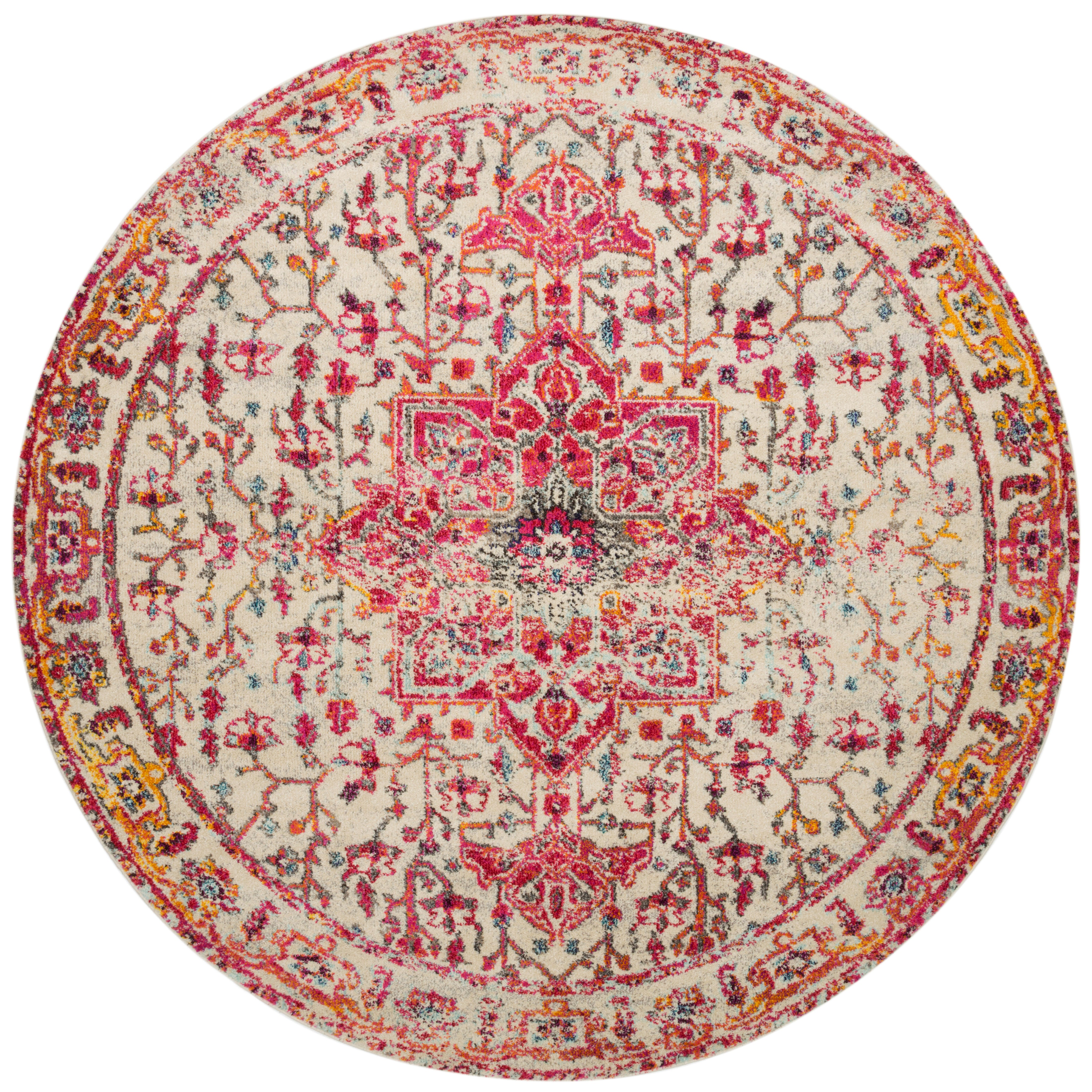 Loloi Nadia Ivory / Pink Rug RUGS - synthetic Loloi