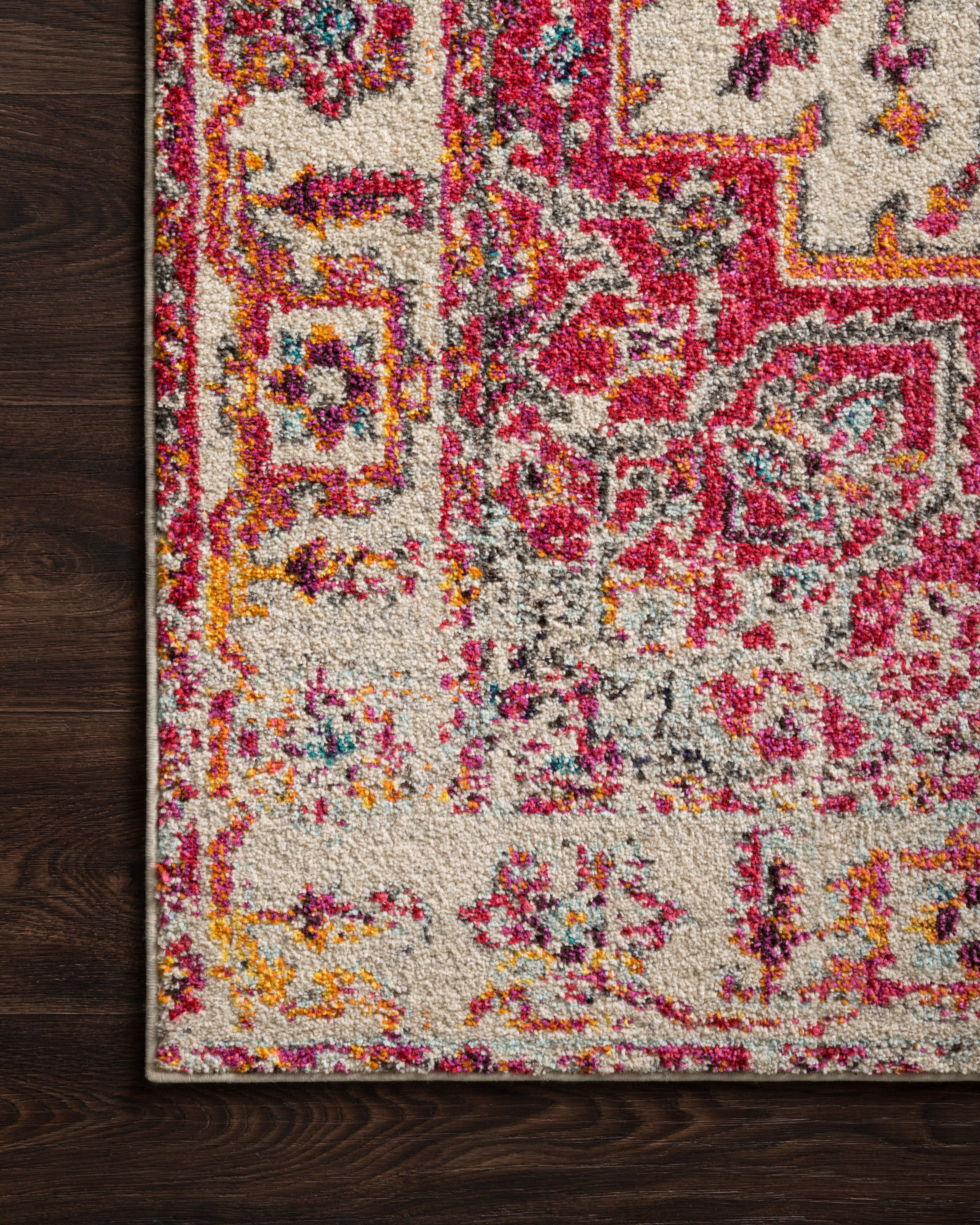 Loloi Nadia Ivory / Pink Rug RUGS - synthetic Loloi