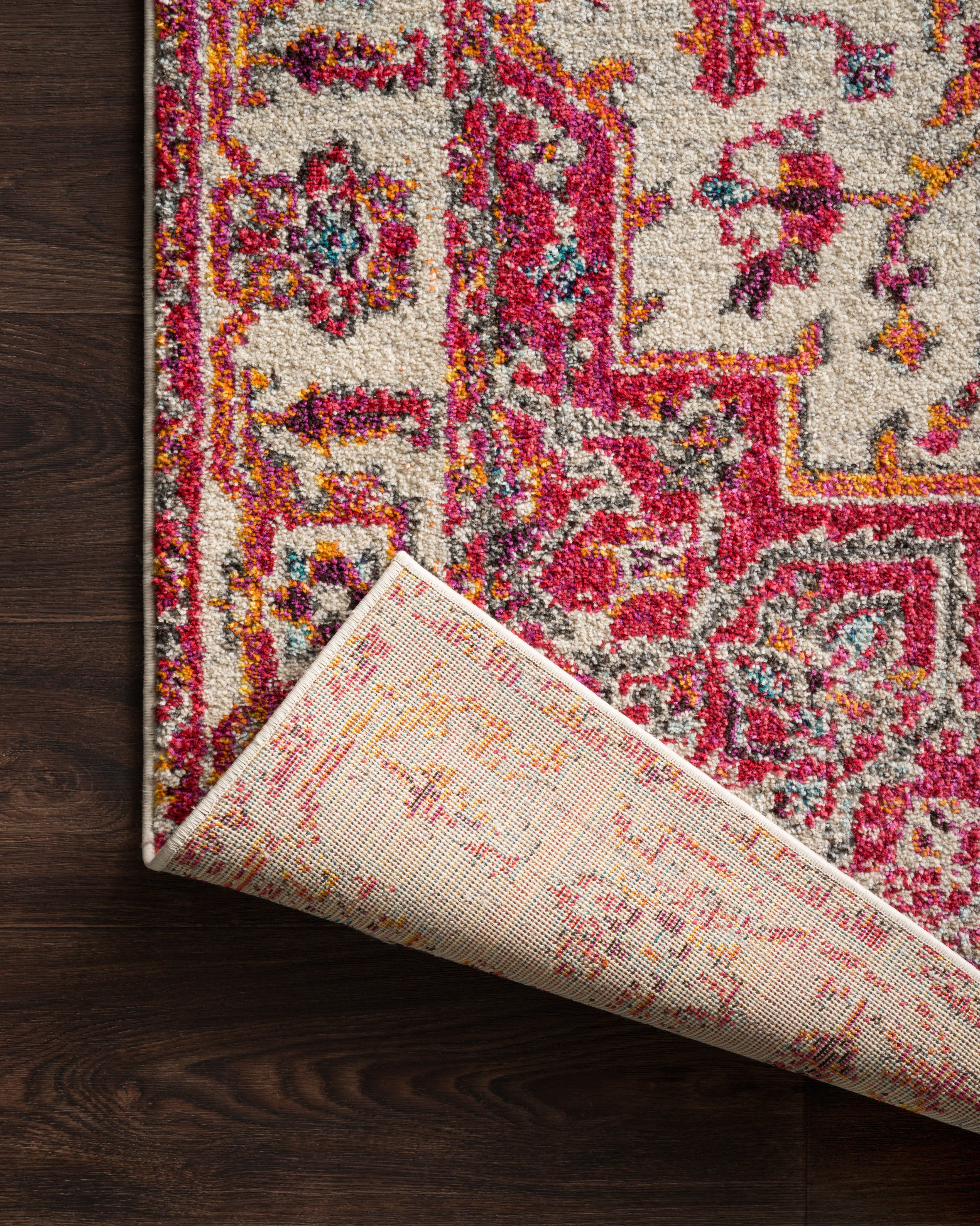Loloi Nadia Ivory / Pink Rug RUGS - synthetic Loloi
