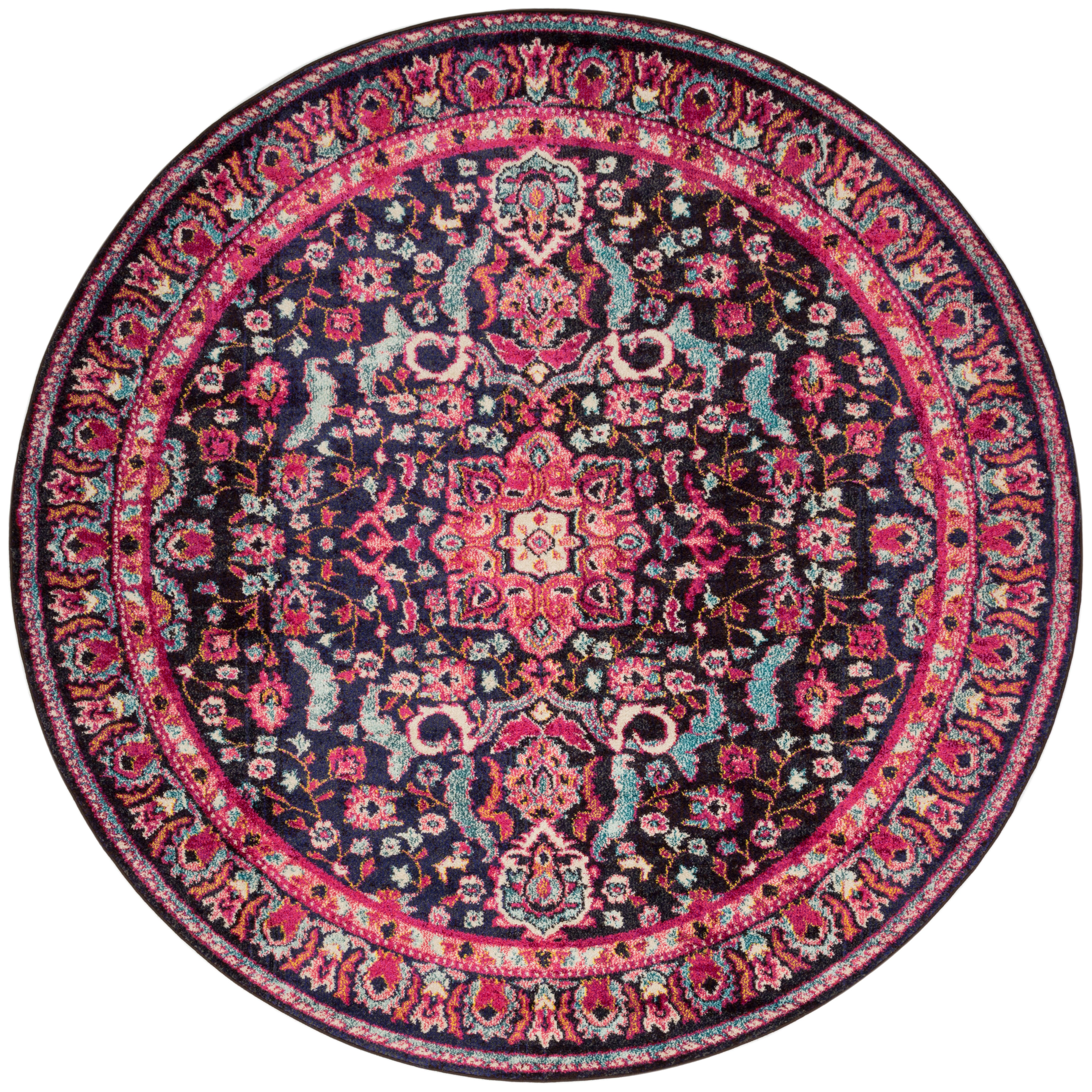 Loloi Nadia Midnight / Pink Rug Loloi