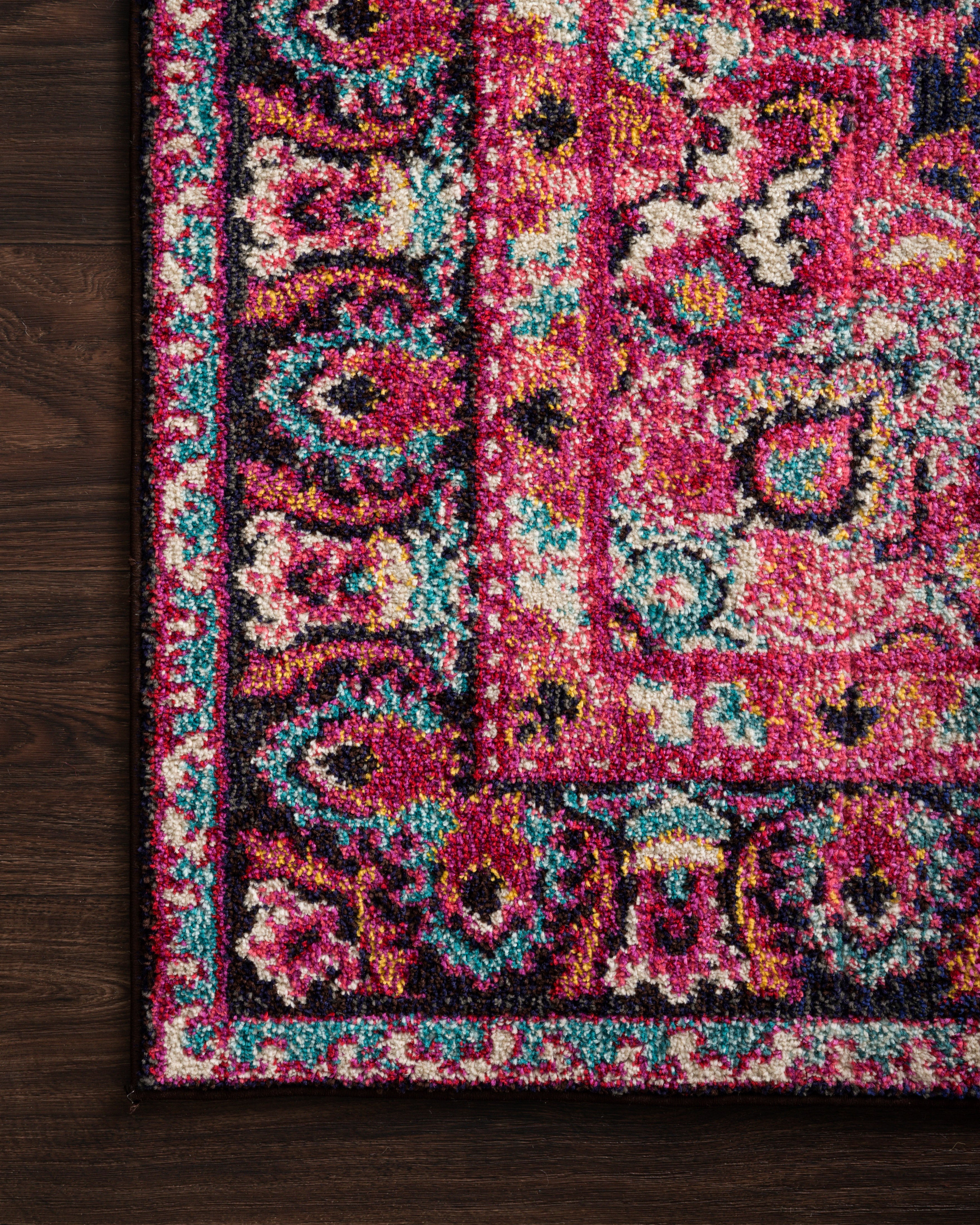 Loloi Nadia Midnight / Pink Rug Loloi
