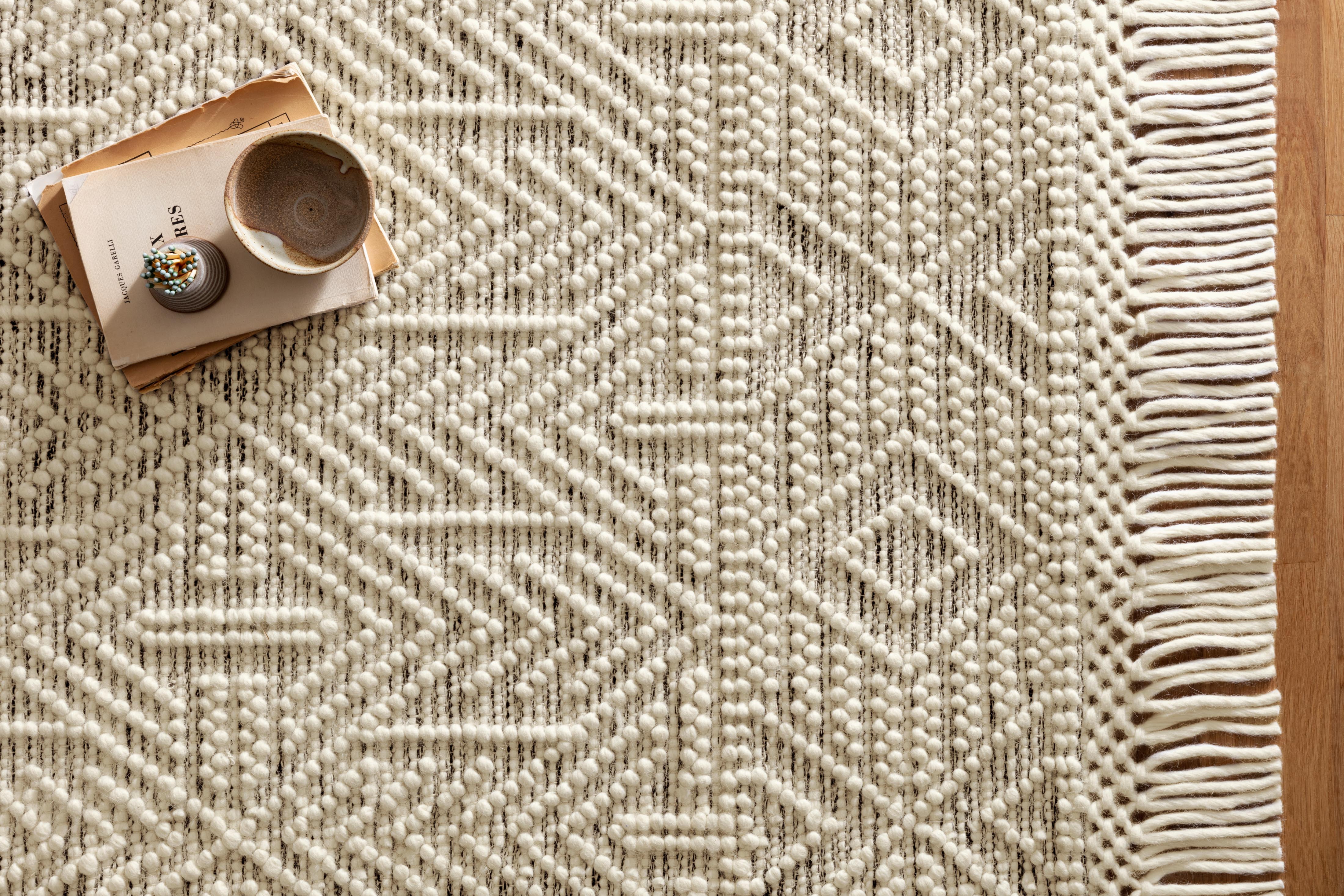 Loloi Noelle Ivory / Black Rug RUGS - wool Loloi