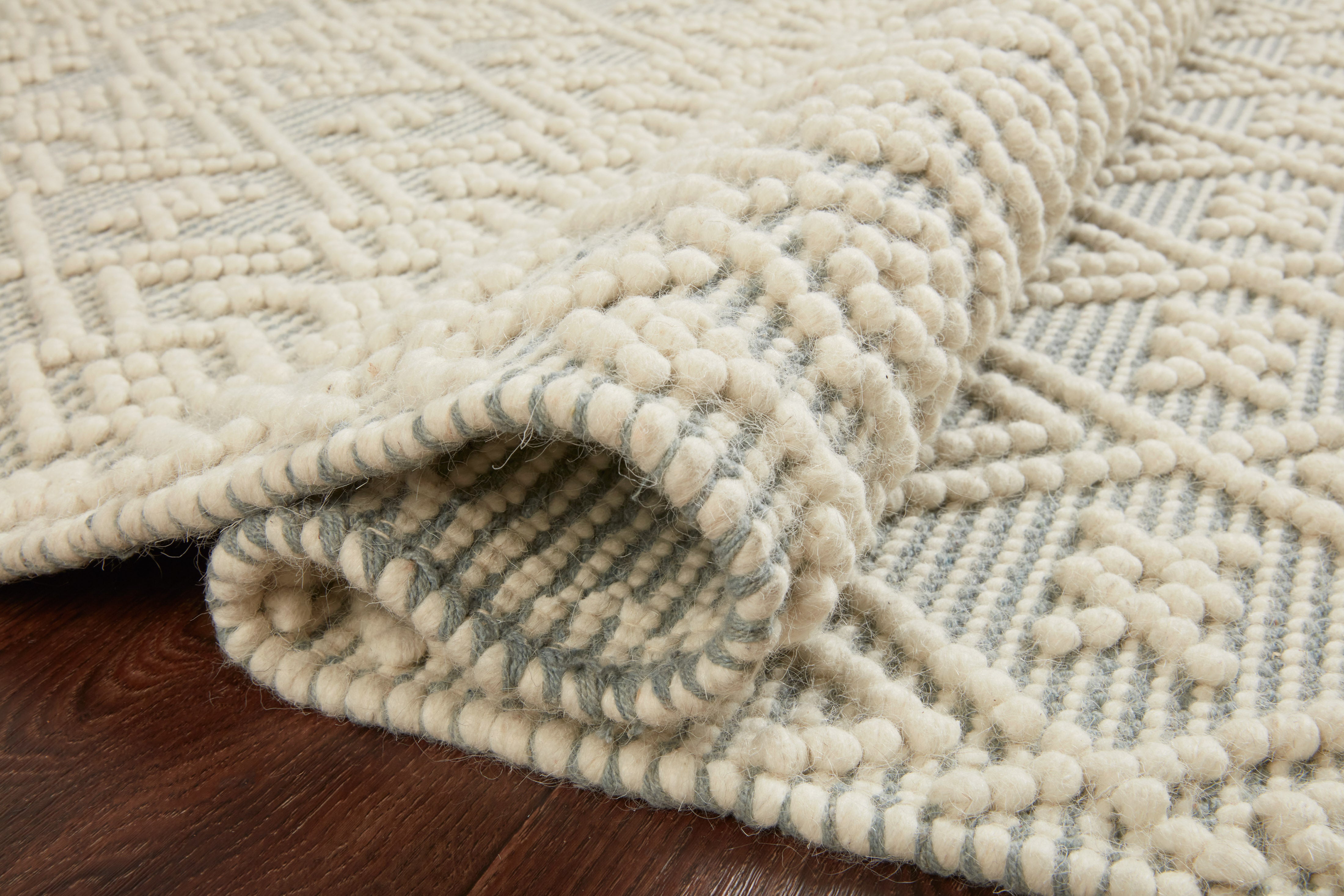 Loloi Noelle Ivory / Blue Rug RUGS - wool Loloi