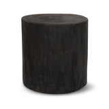 Soleil Wood Side Table - Black
