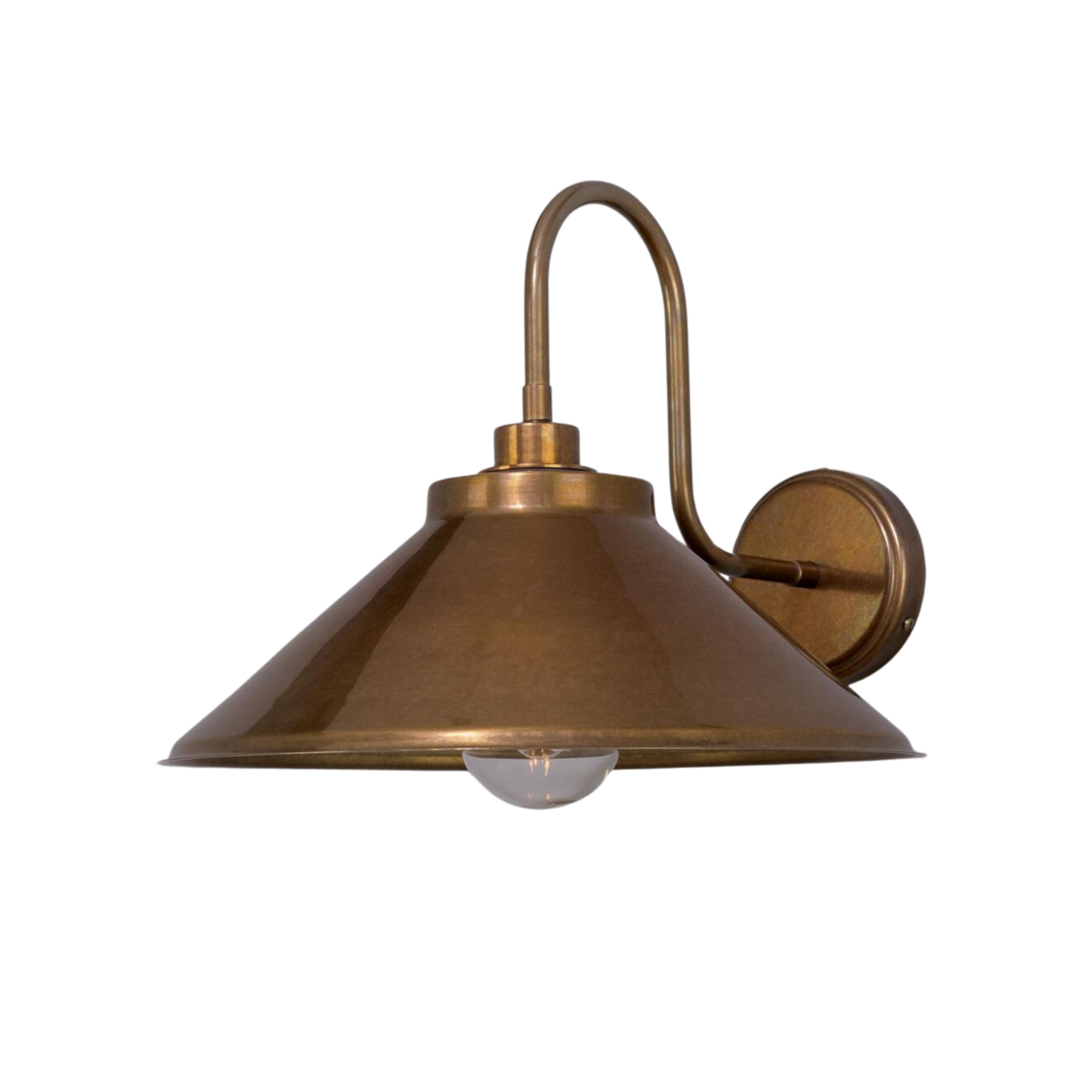 Nerissa Brass Swan Neck Sconce LIGHTING - sconce Mullan Lighting