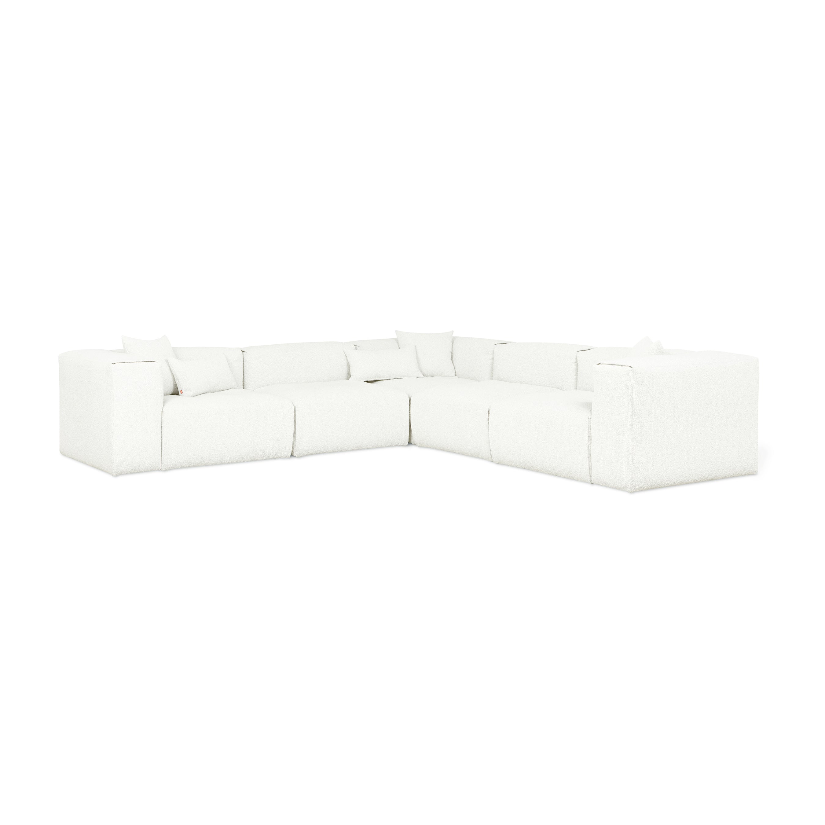 Gus* Nest Modular 5-PC Corner Sectional FURNITURE - sofa Gus Morris Bone