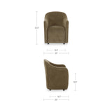 Darcy Rolling Dining Chair FURNITURE - dining chair Moe's Furniture