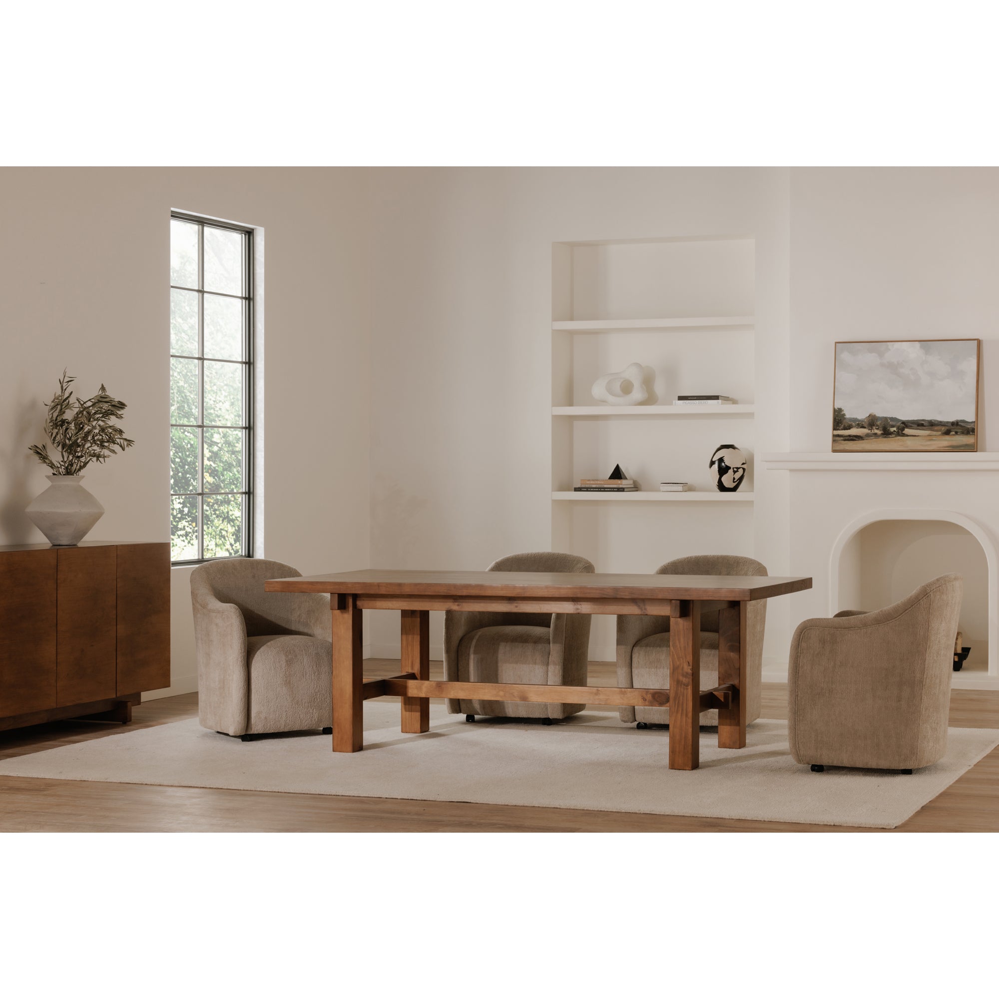 Draval Rolling Dining Chair