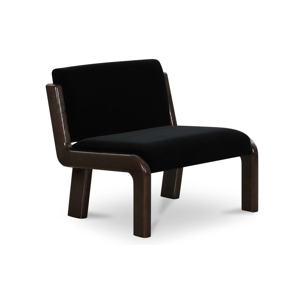 Eagan Accent Chair Furniture - accent chairs Moe's Furniture Black Faux Mohair