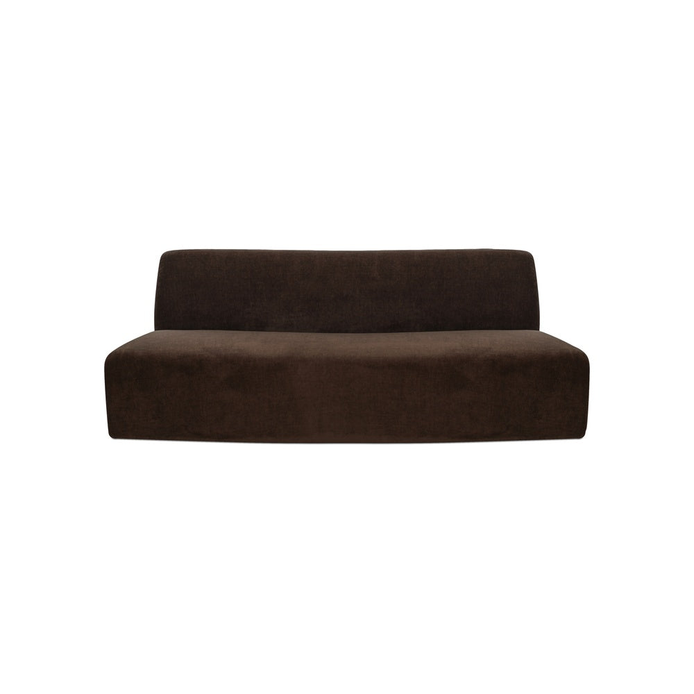 Niomi Convex 81" Sofa FURNITURE - sofas Moe's Furniture Dark Brown