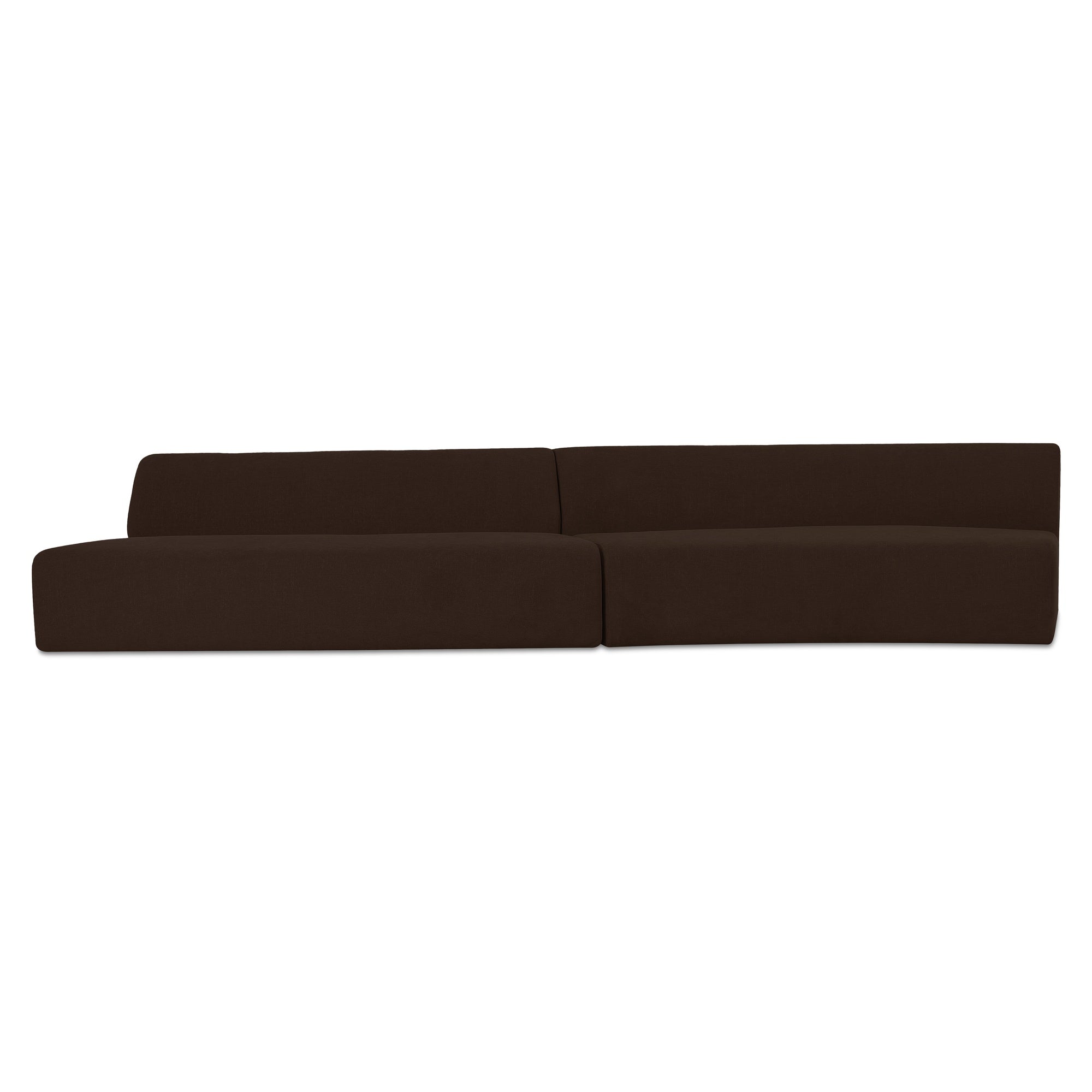 Niomi 2 Piece Wave Modular Sectional FURNITURE - sectionals Moe's Furniture Dark Brown