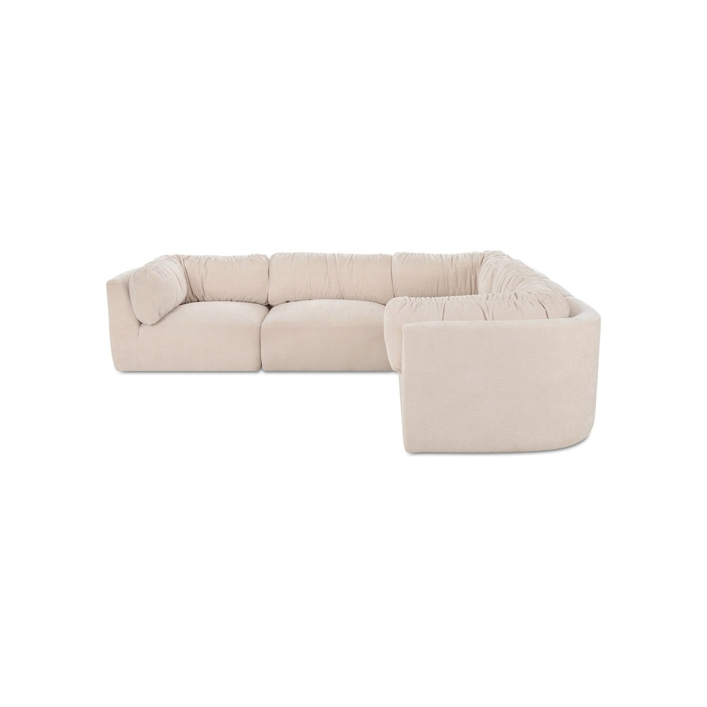 Mateena Classic L Modular Sectional FURNITURE - sectionals Moe's Furniture Oatmeal