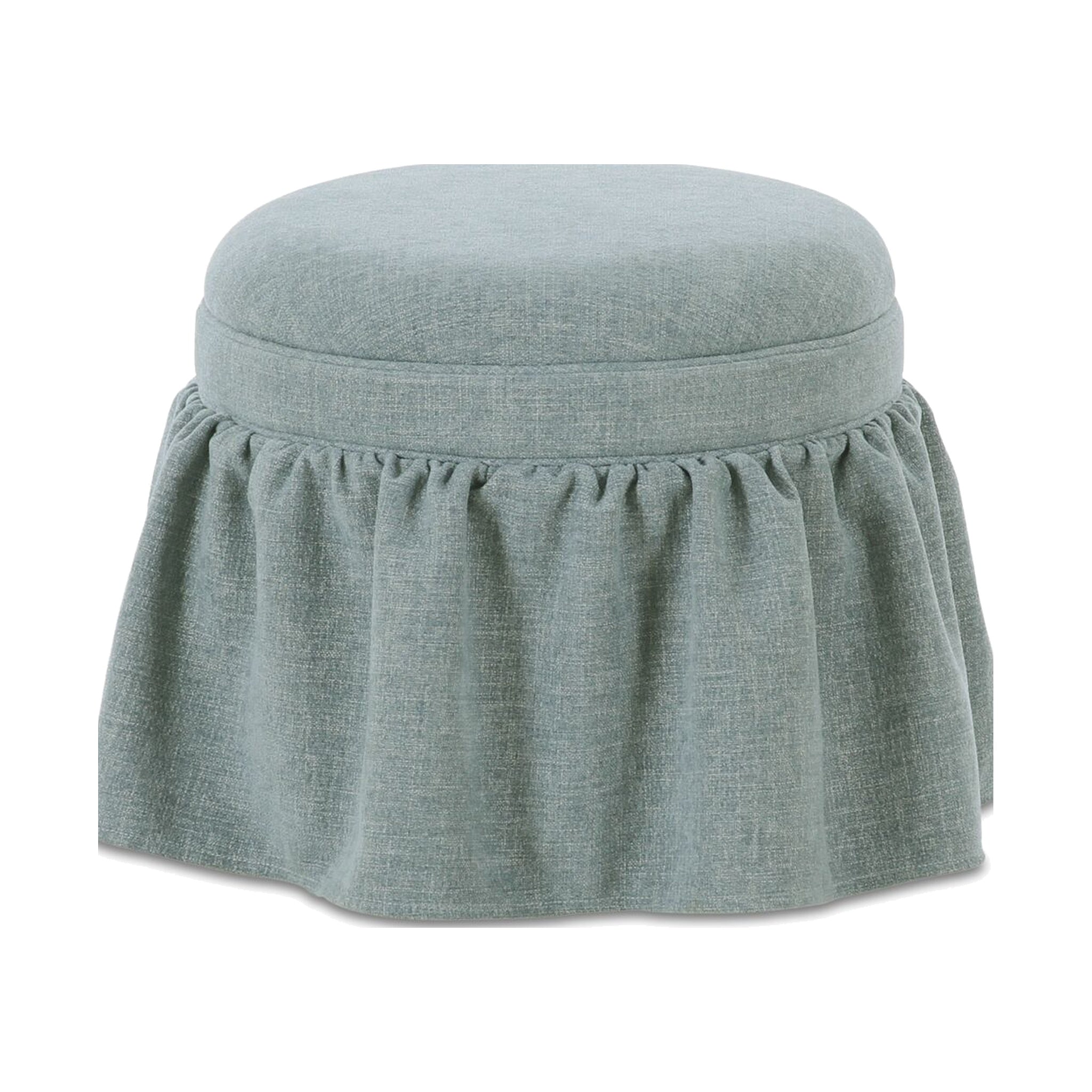 Halle Storage Ottoman FURNITURE - ottoman Moe's Furniture Light Blue
