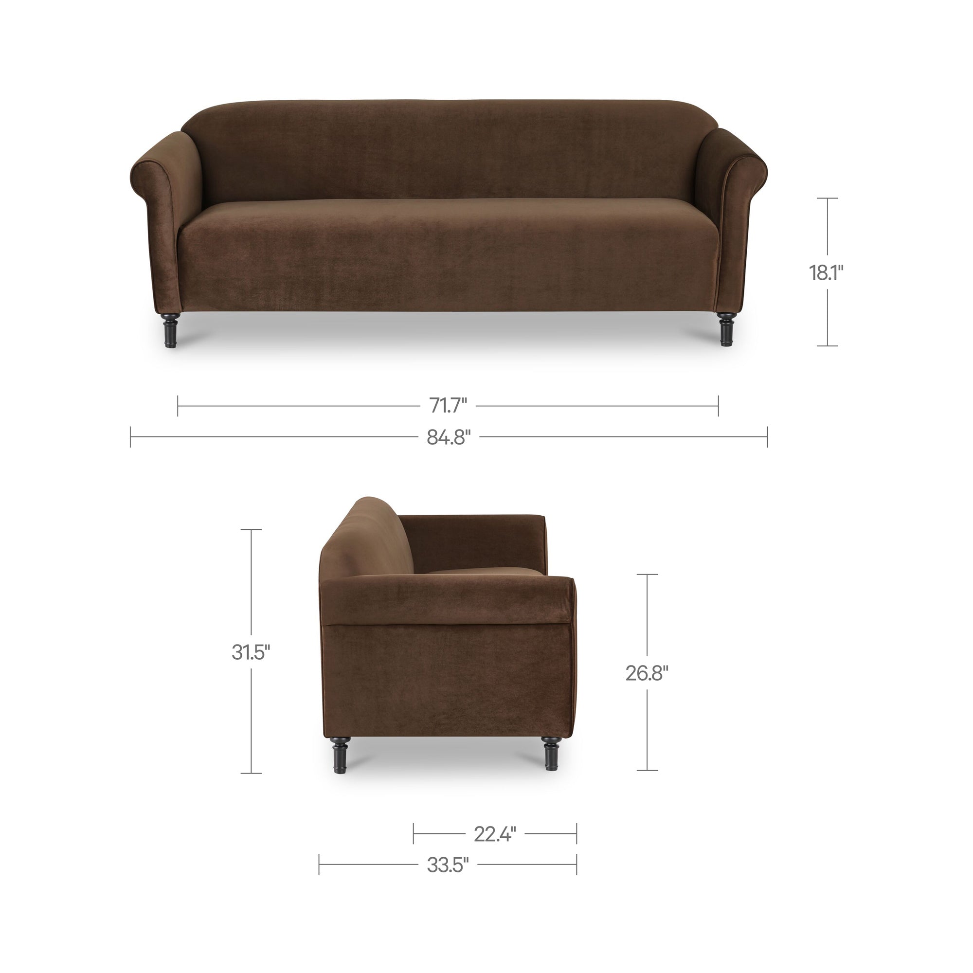 Rye 85" Sofa FURNITURE - sofa Moe's Furniture