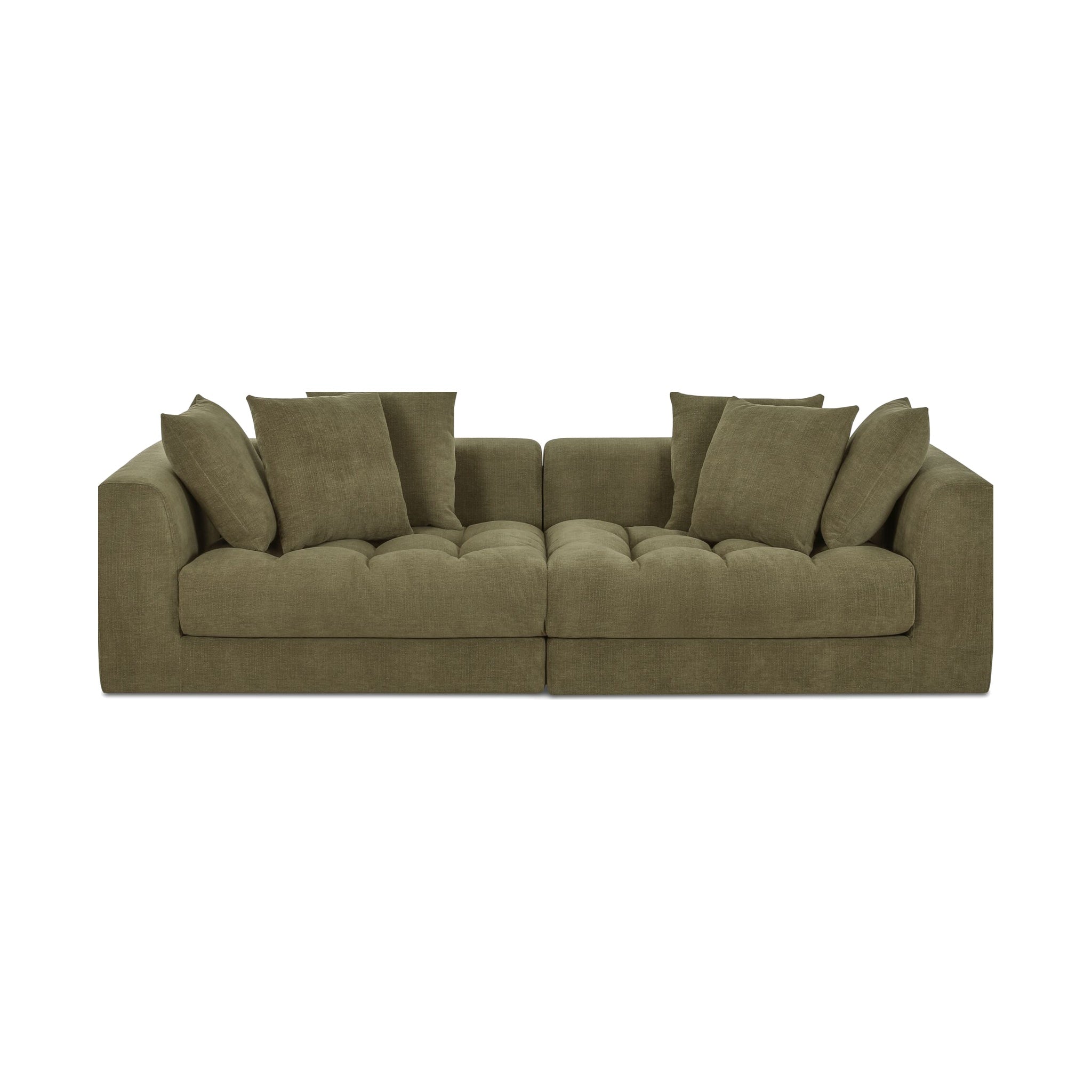 Damien 104" Modular Sofa FURNITURE - modular sofa Moe's Furniture Olive