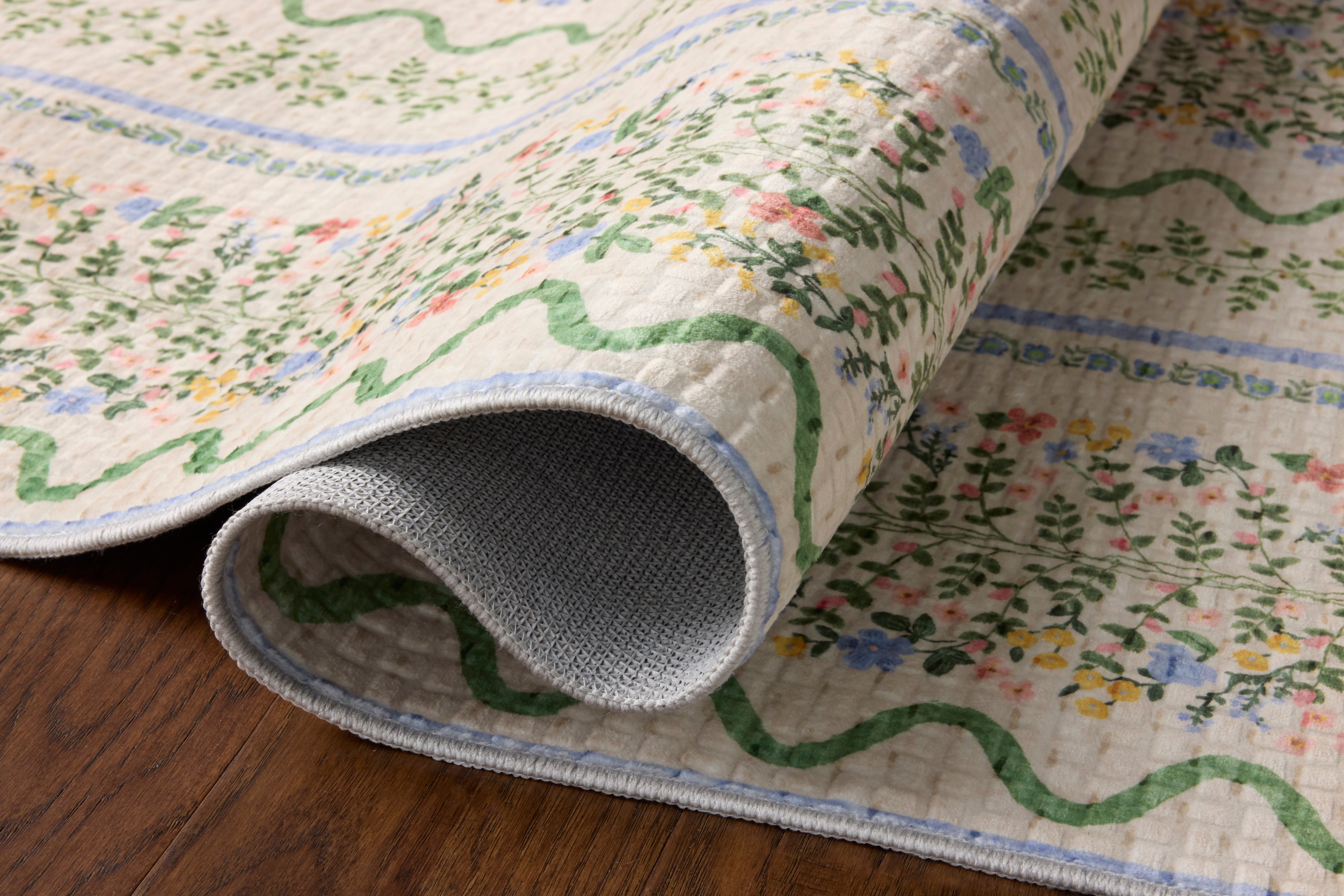 Rifle Paper Co. x Loloi Orchard Ivory / Multi Machine Washable Rug RUGS - synthetic Loloi 18" x 18"
