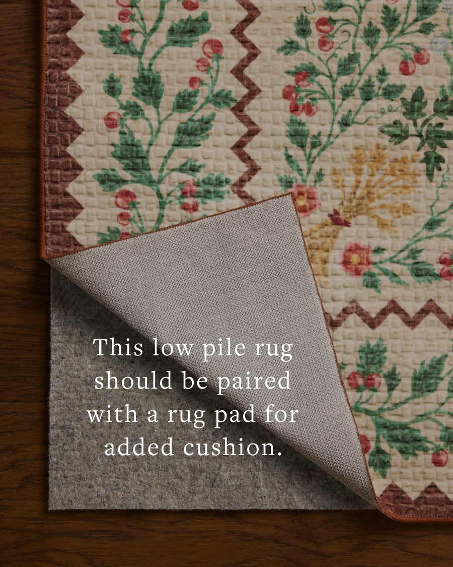 Rifle Paper Co. x Loloi Orchard Antique Ivory / Multi Machine Washable Rug RUGS - synthetic Loloi 18" x 18"