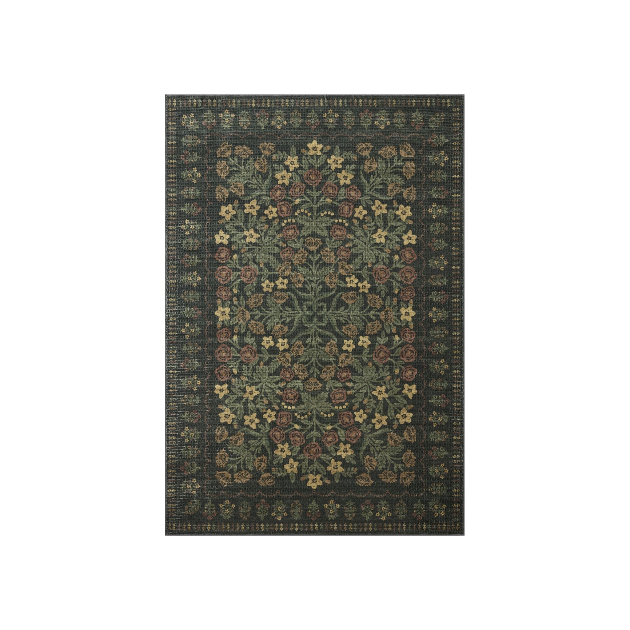 Rifle Paper Co. x Loloi Orchard Forest / Multi Machine Washable Rug, 18" x 18"
