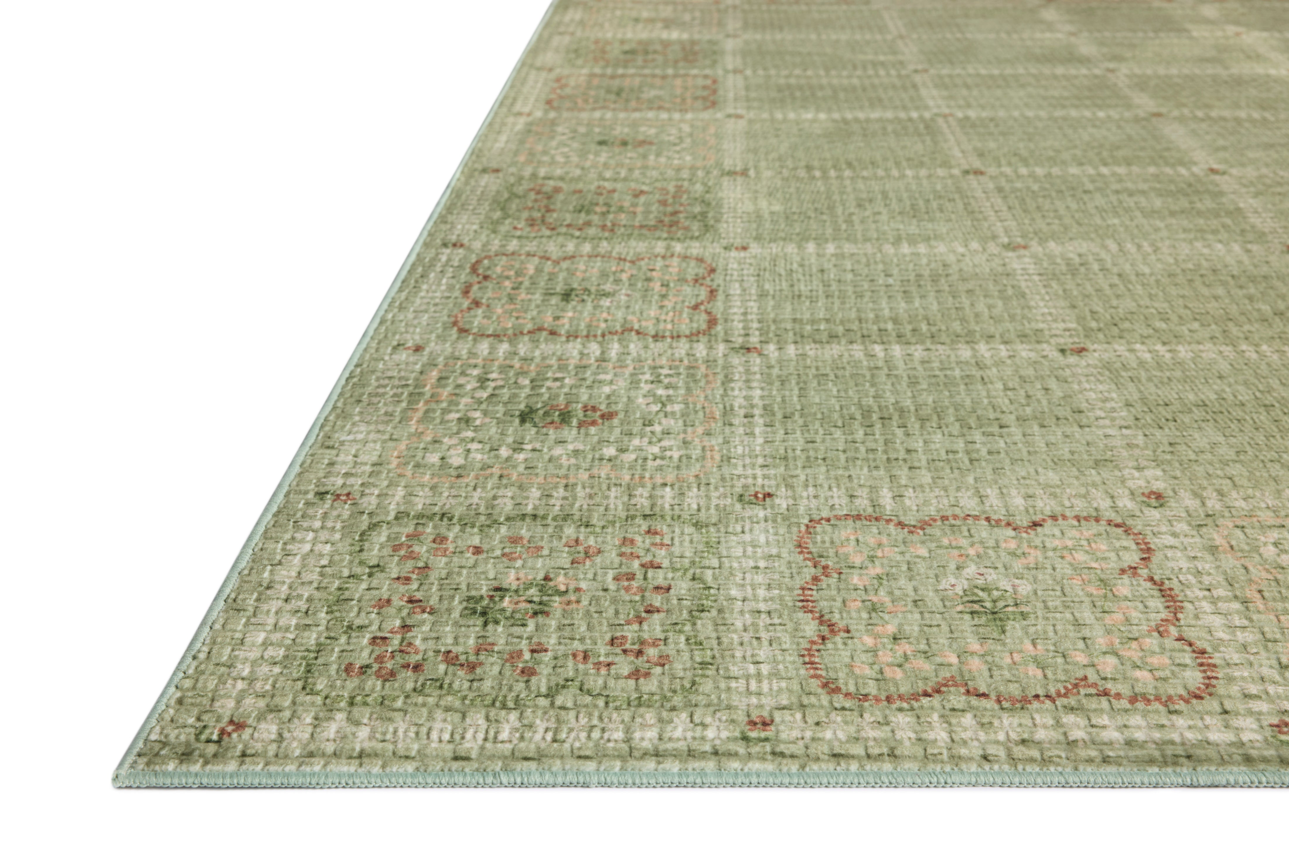 Rifle Paper Co. x Loloi Orchard Green / Multi Machine Washable Rug RUGS - synthetic Loloi