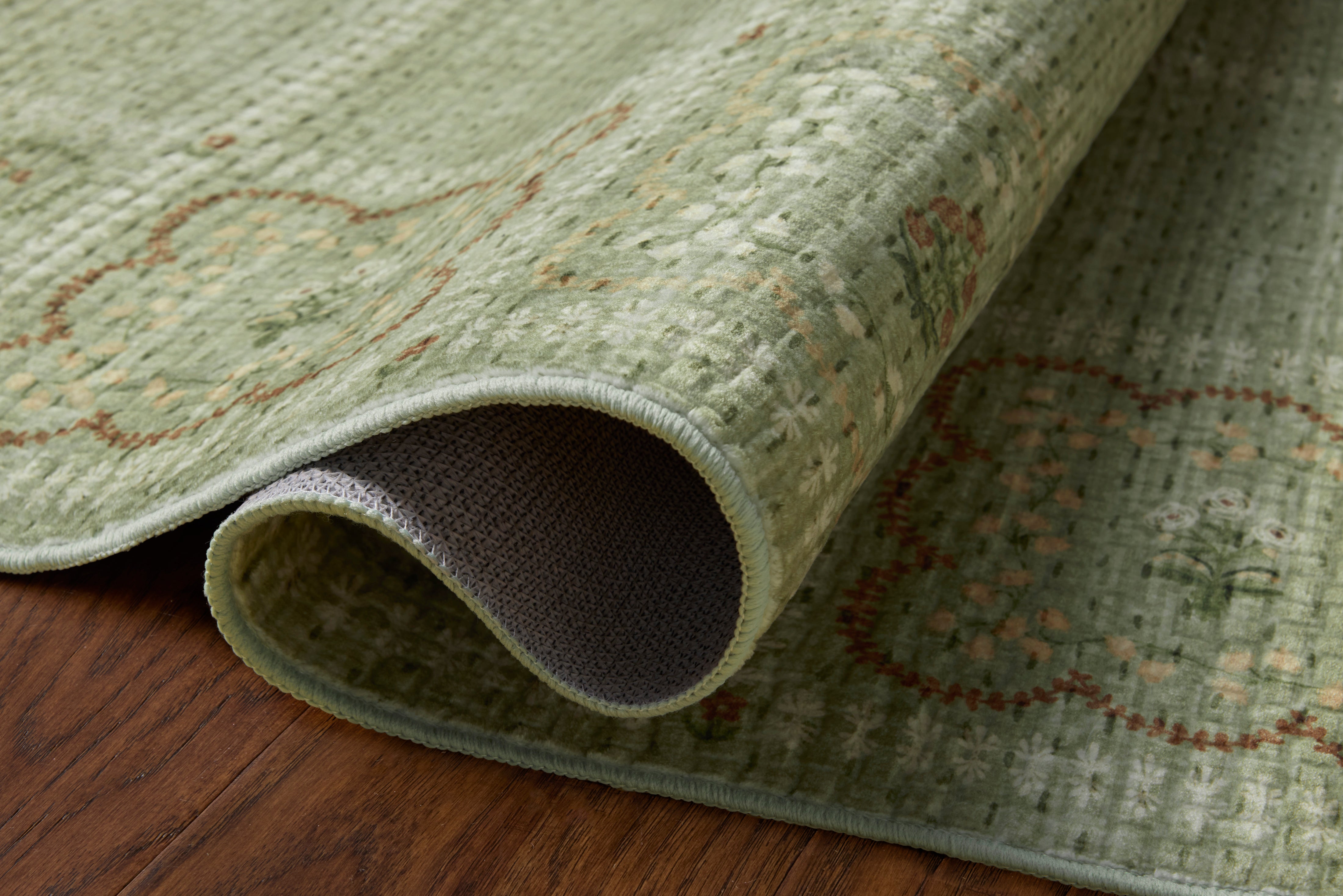 Rifle Paper Co. x Loloi Orchard Green / Multi Machine Washable Rug RUGS - synthetic Loloi 18" x 18"