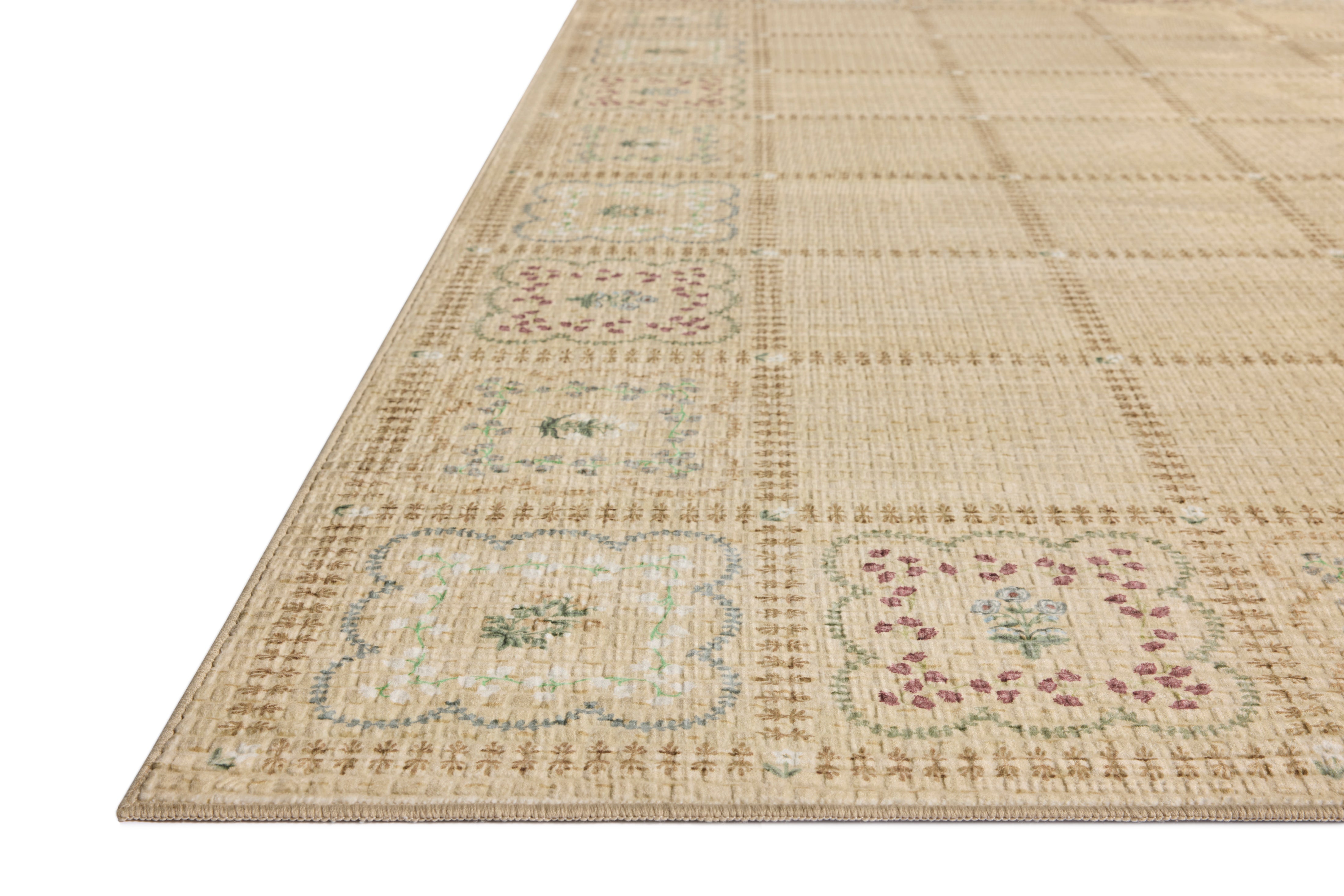 Rifle Paper Co. x Loloi Orchard Natural / Multi Machine Washable Rug RUGS - synthetic Loloi 18" x 18"