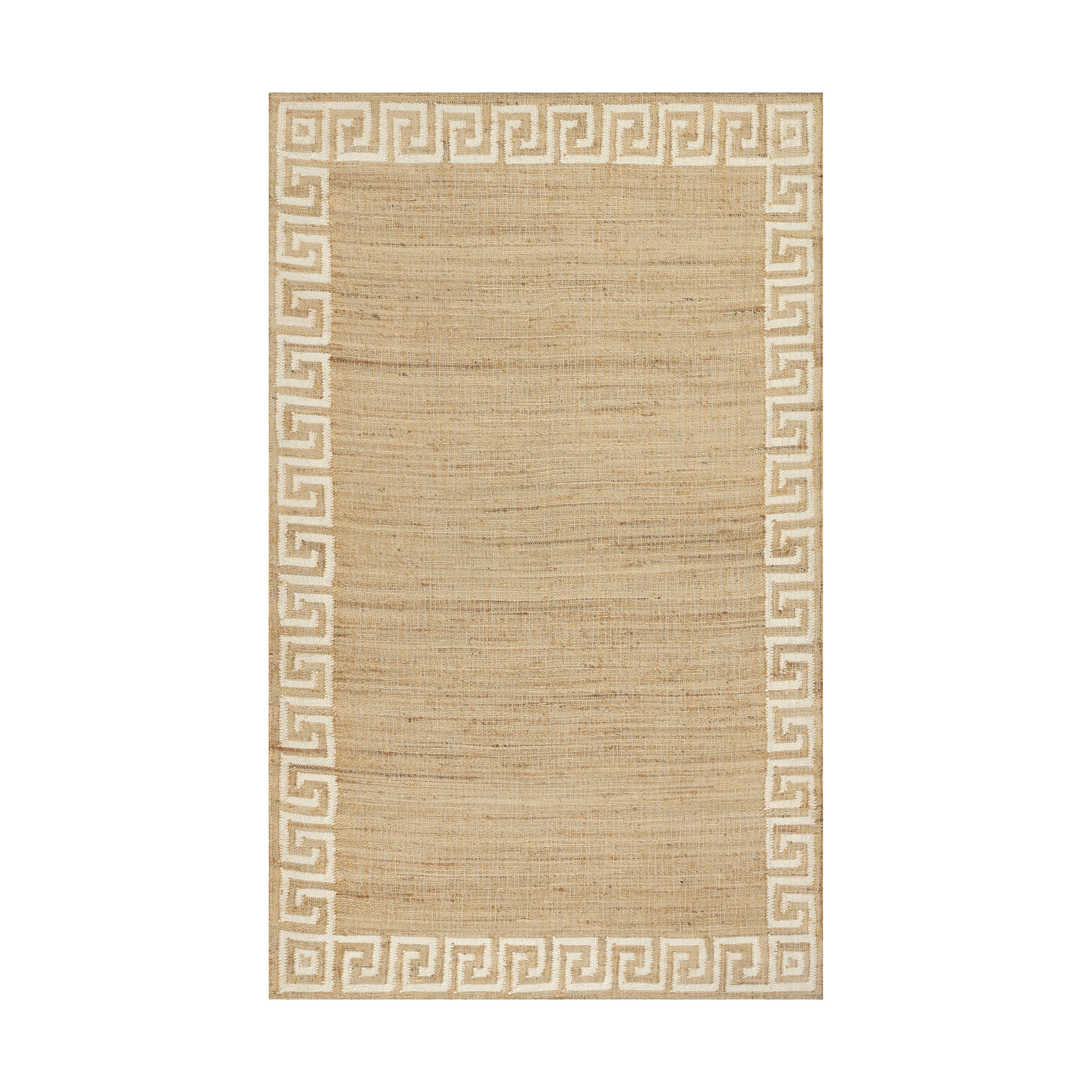 Orchard Greek Key Hand Woven Jute Rug RUGS - jute Momeni Ivory 2' X 3'