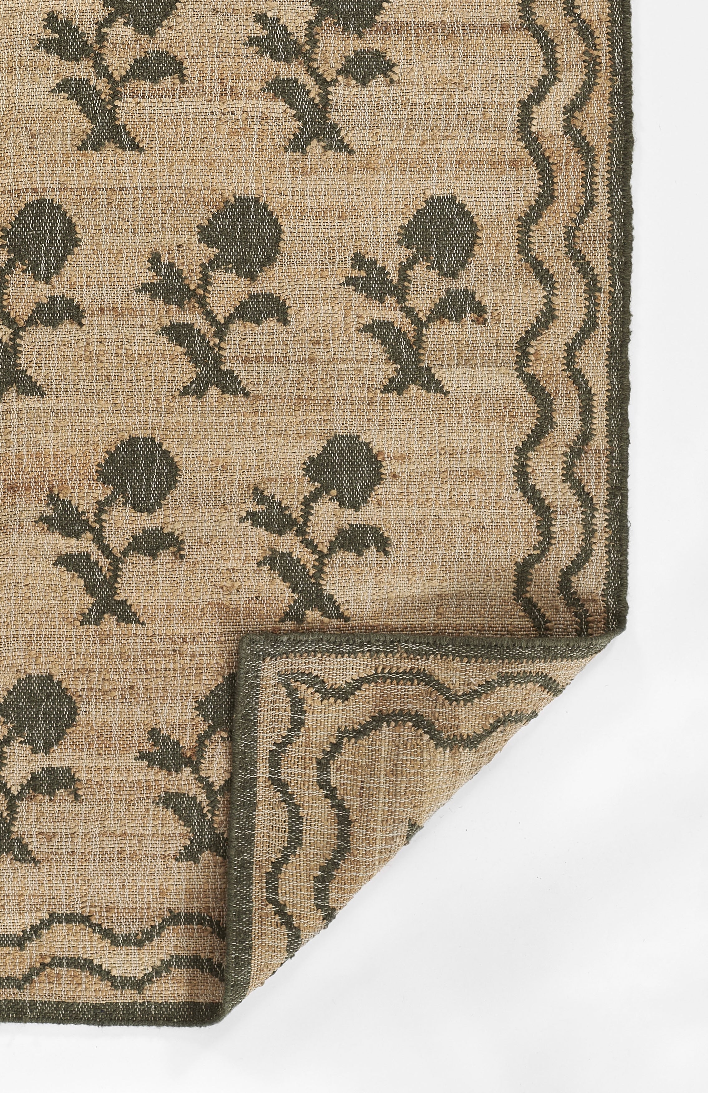 Orchard Block Print Hand Woven Jute Rug RUGS - jute Momeni