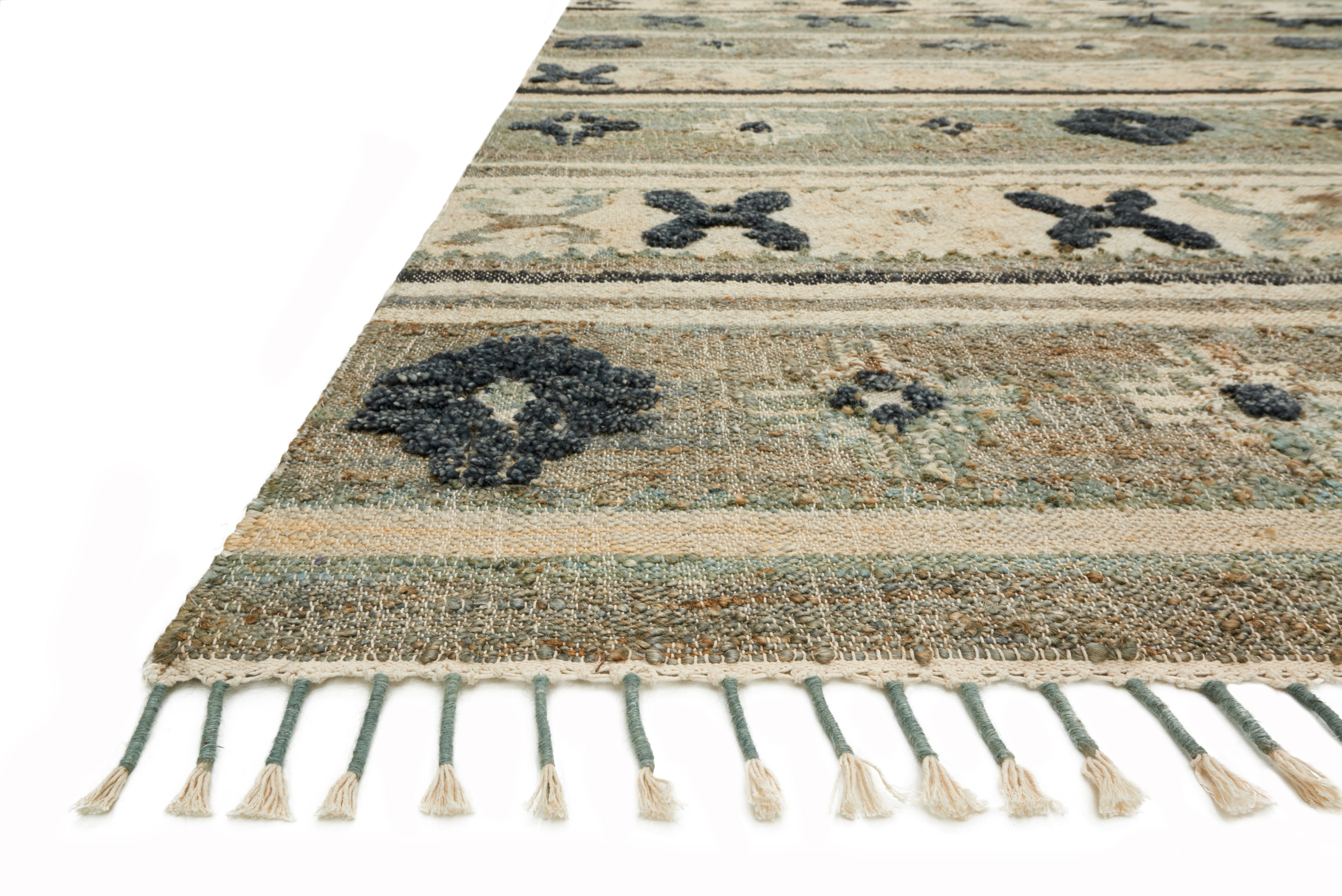Loloi Owen Aqua / Ink Rug RUGS - wool Loloi