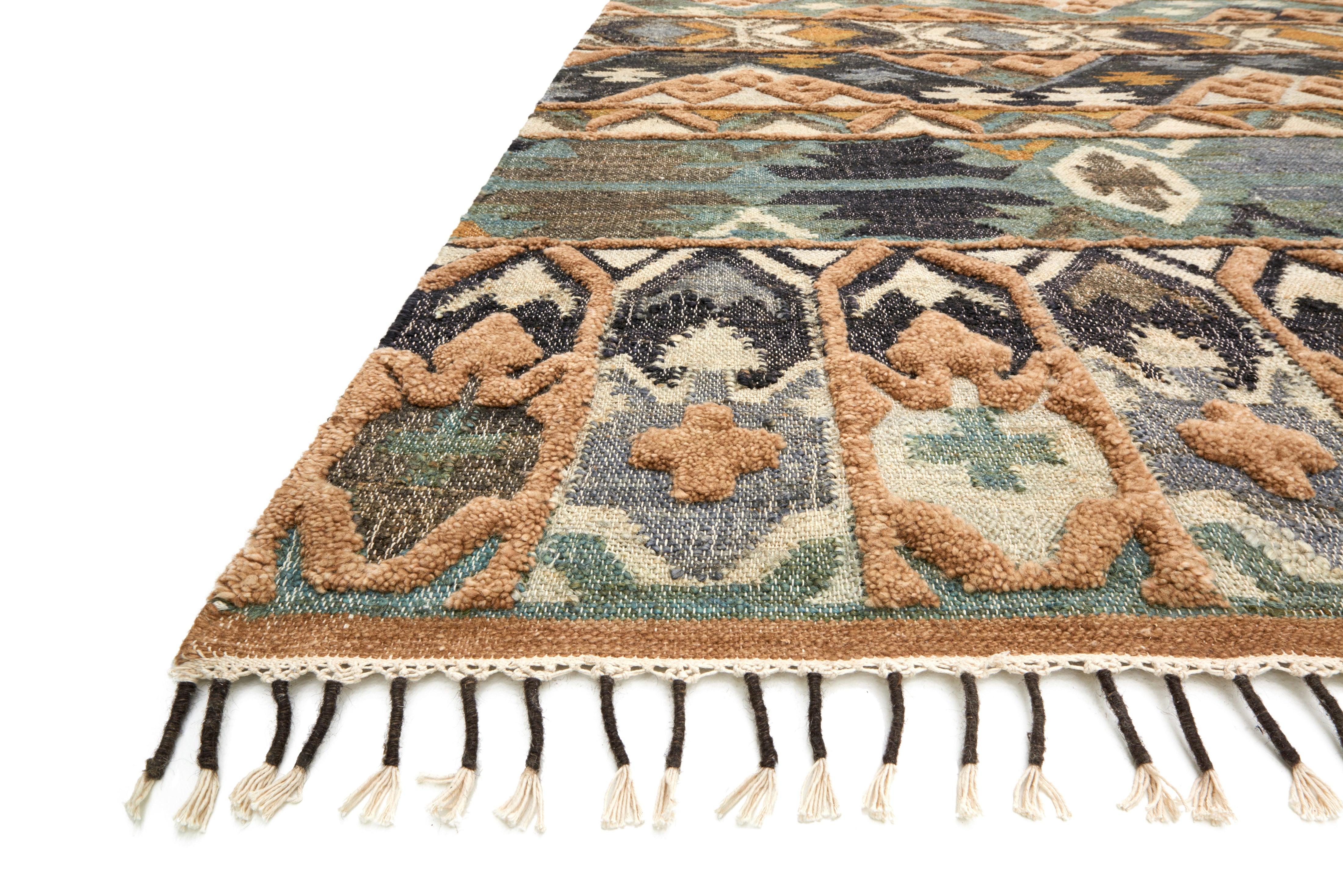 Loloi Owen Ocean / Camel Rug RUGS - wool Loloi