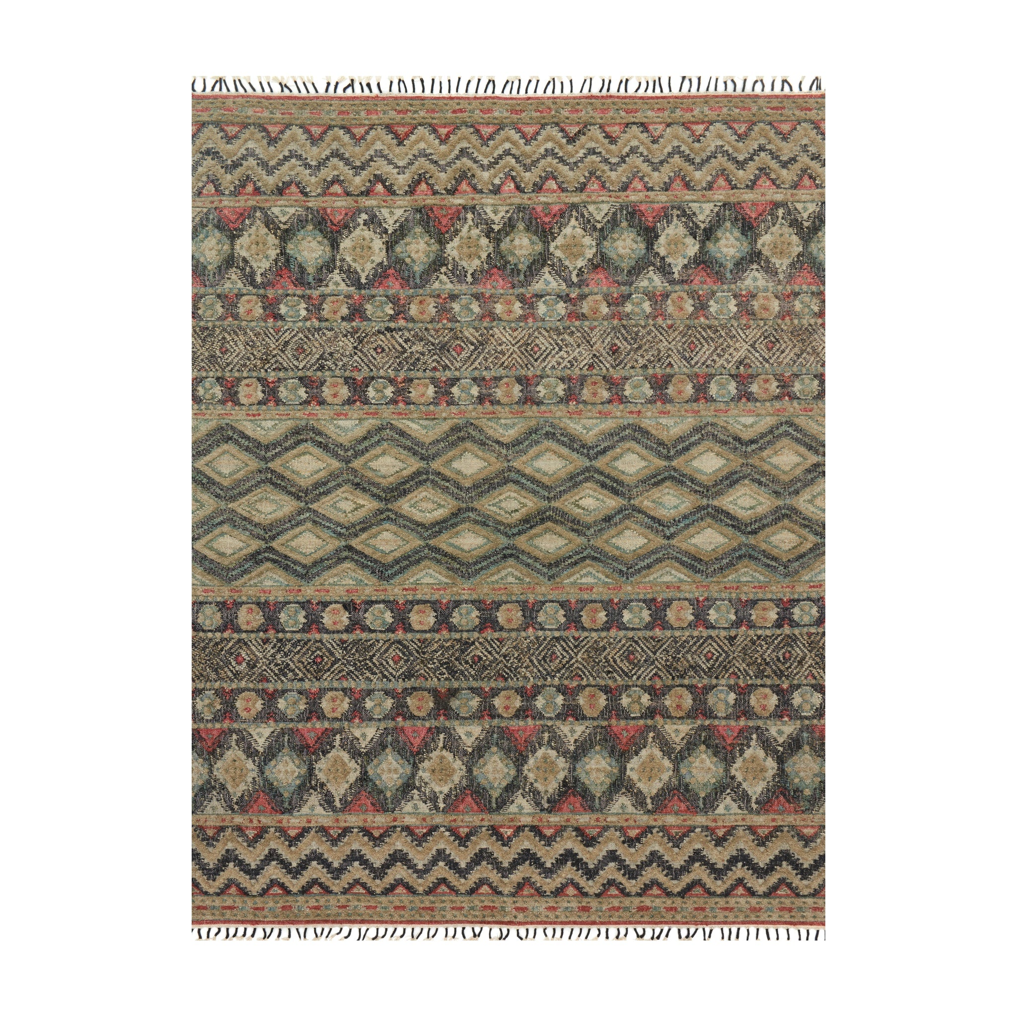 Loloi Owen Indigo / Sage Rug, 18" x 18"
