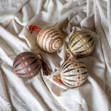 Round Paper Mache Ornament with Tassel - Rug & Weave