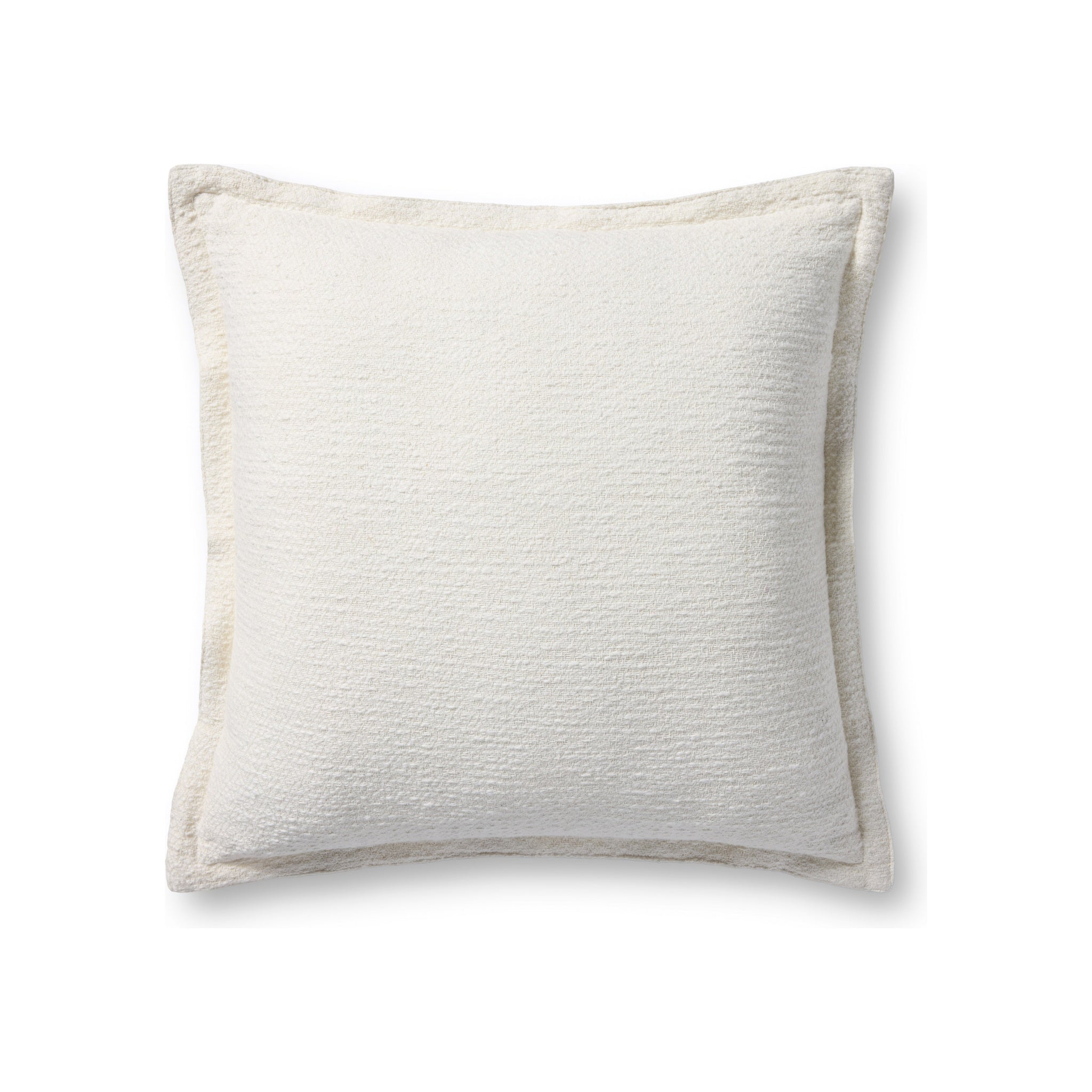Chris Loves Julia x Loloi Morris Pillow, White 22x22 Cover Only