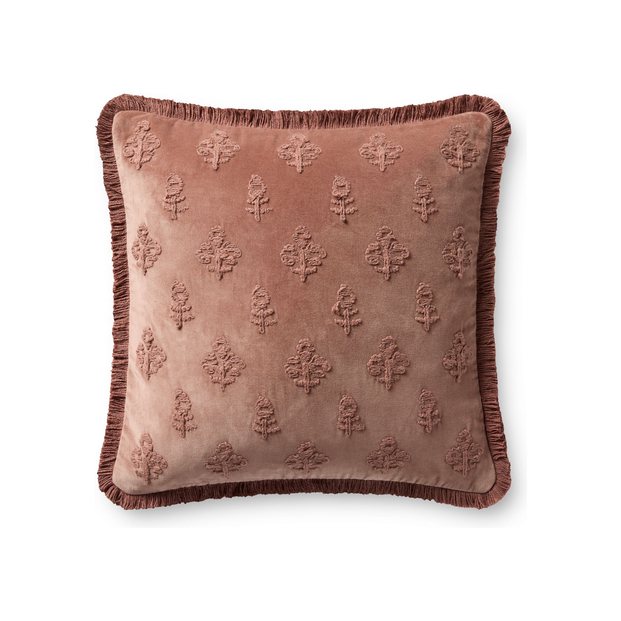 Chris Loves Julia x Loloi Darla Pillow, Mauve 18x18 Cover Only