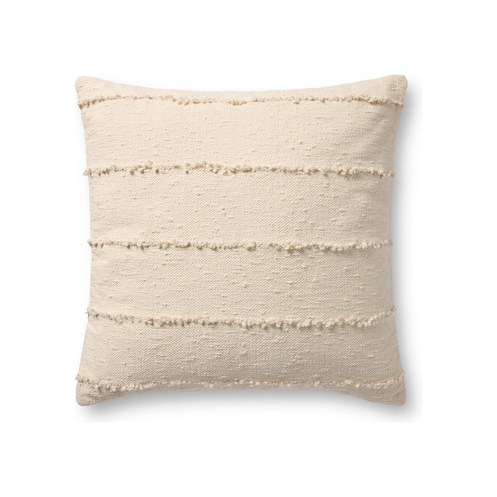 Loloi Boone Pillow, Ivory 26x26 Cover Only
