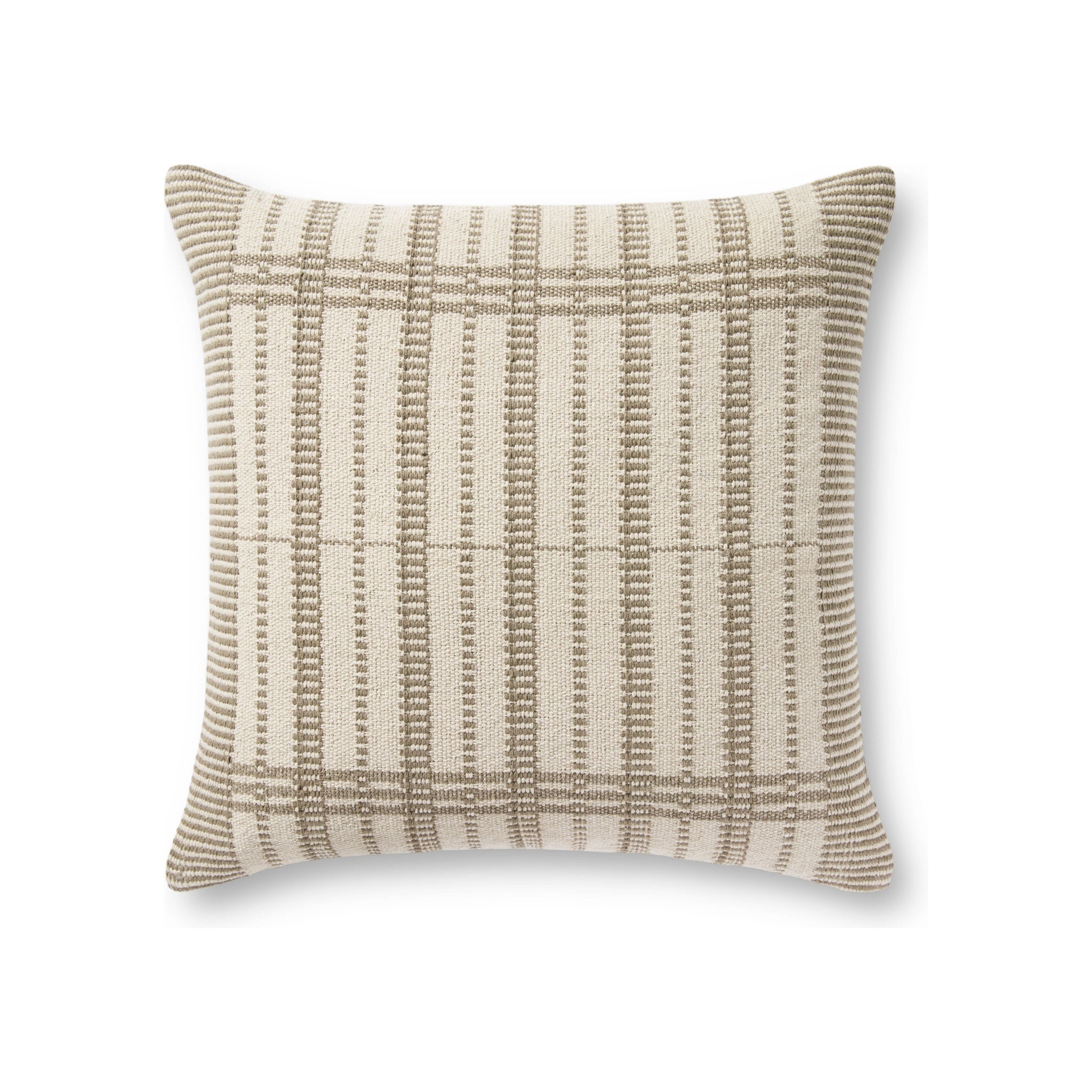 Magnolia Home by Joanna Gaines x Loloi Marion Pillow, Sage / Beige 22" x 22" Cover Only