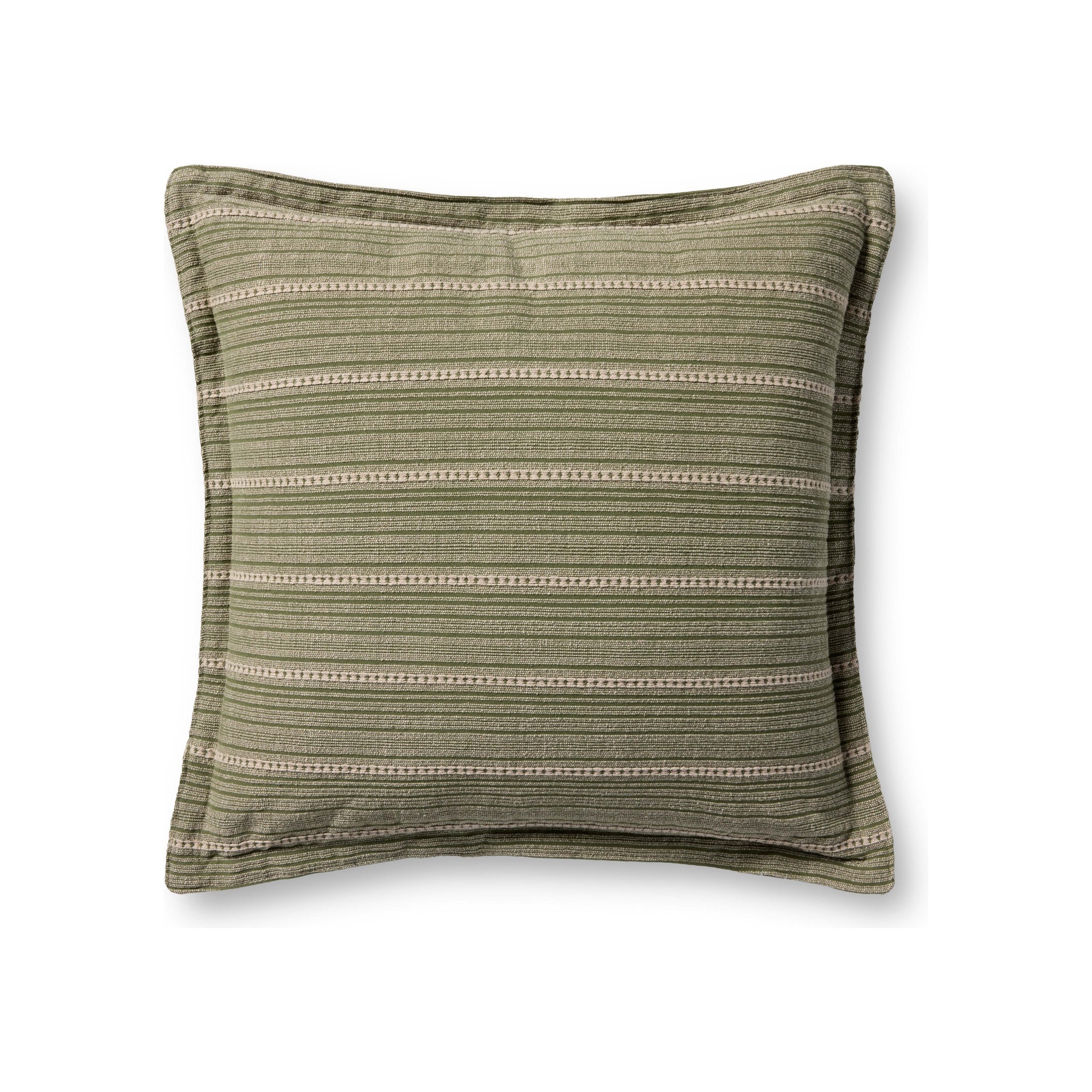 Chris Loves Julia x Loloi Howie Pillow Throw Pillows Loloi Green / Natural 22x22 Cover Only